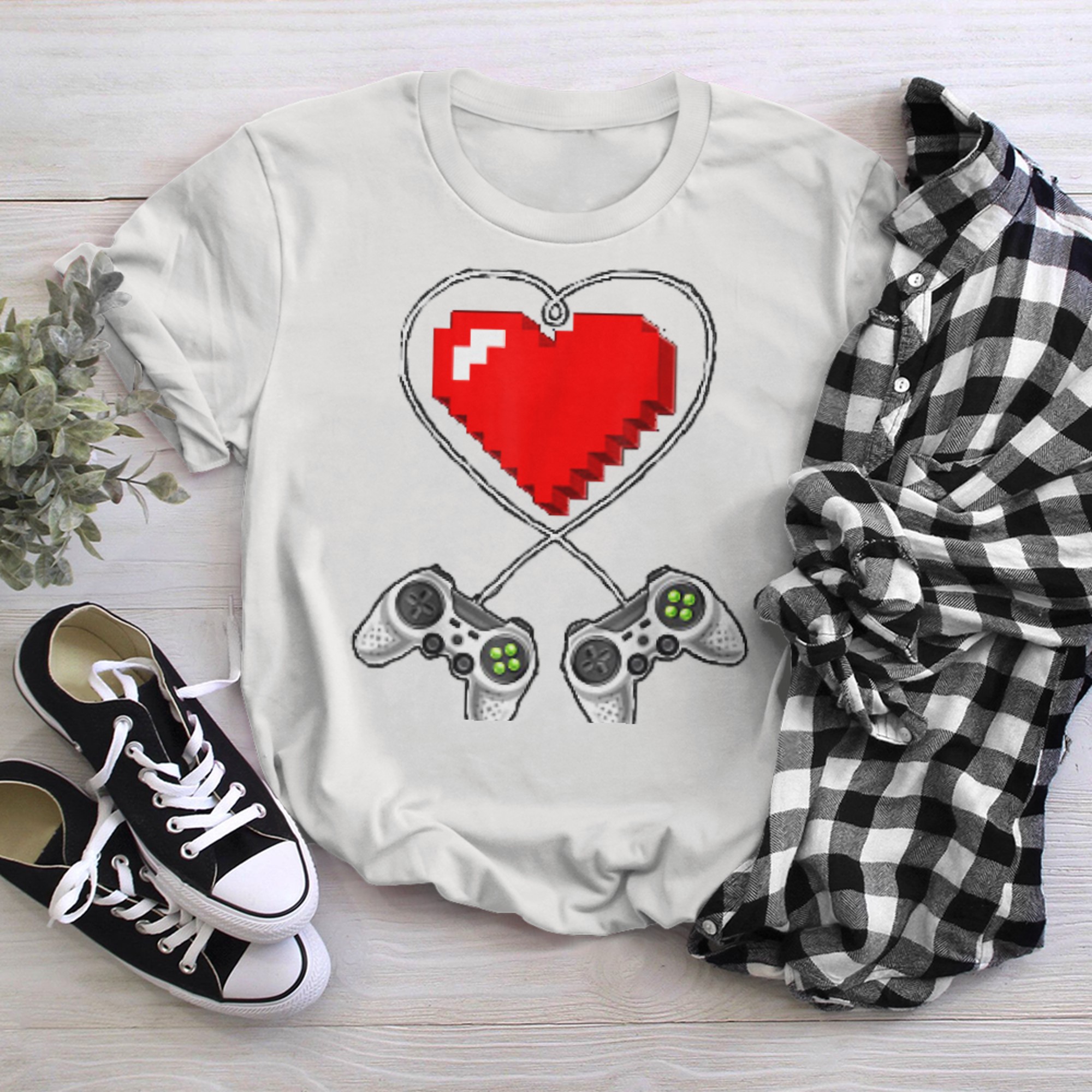 V Is For Video Games Funny Valentines Day Gamer Boy Men (54) t-shirt white