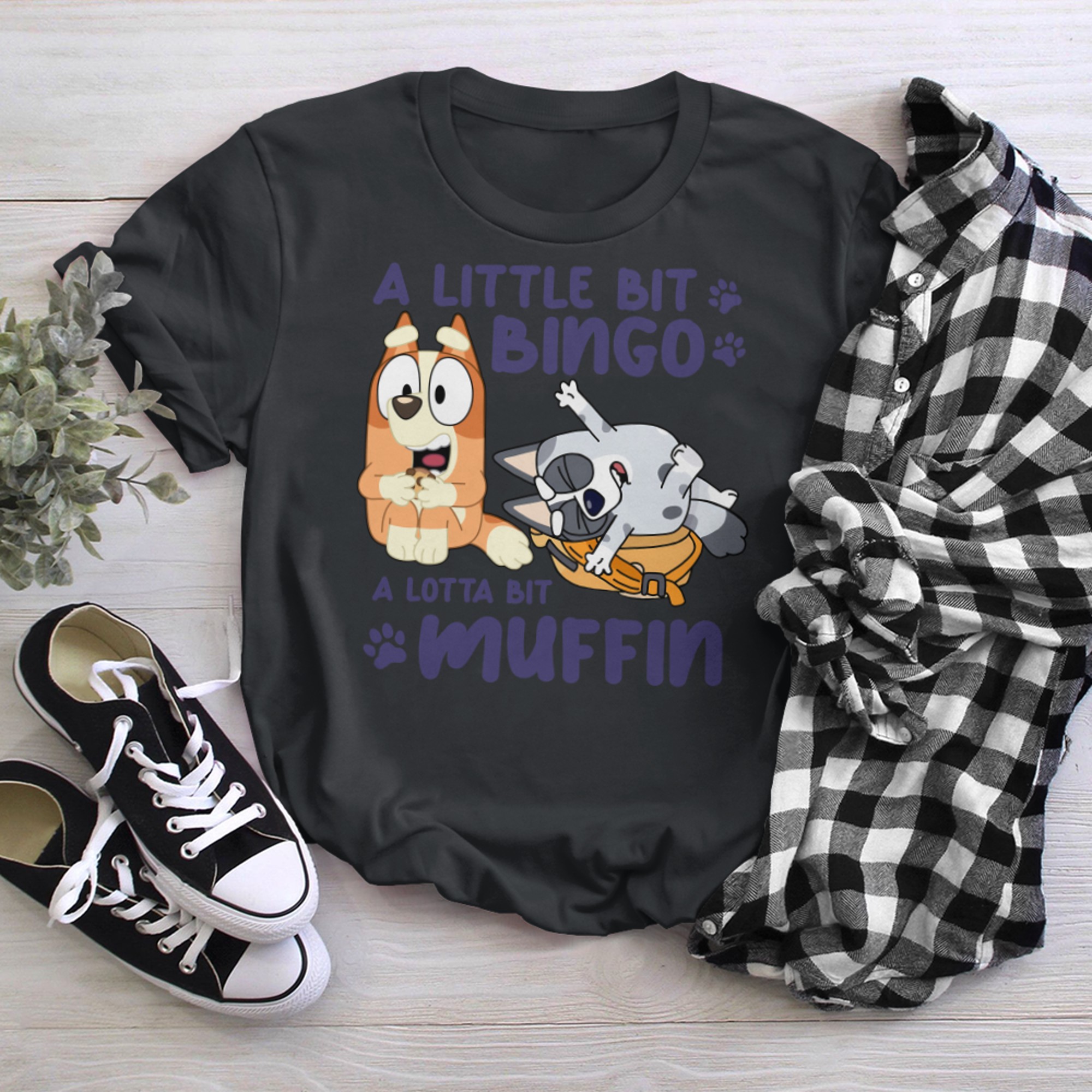 Bluey A Little Bit Bingo A Lotta Bit MuffiN T-Shirt