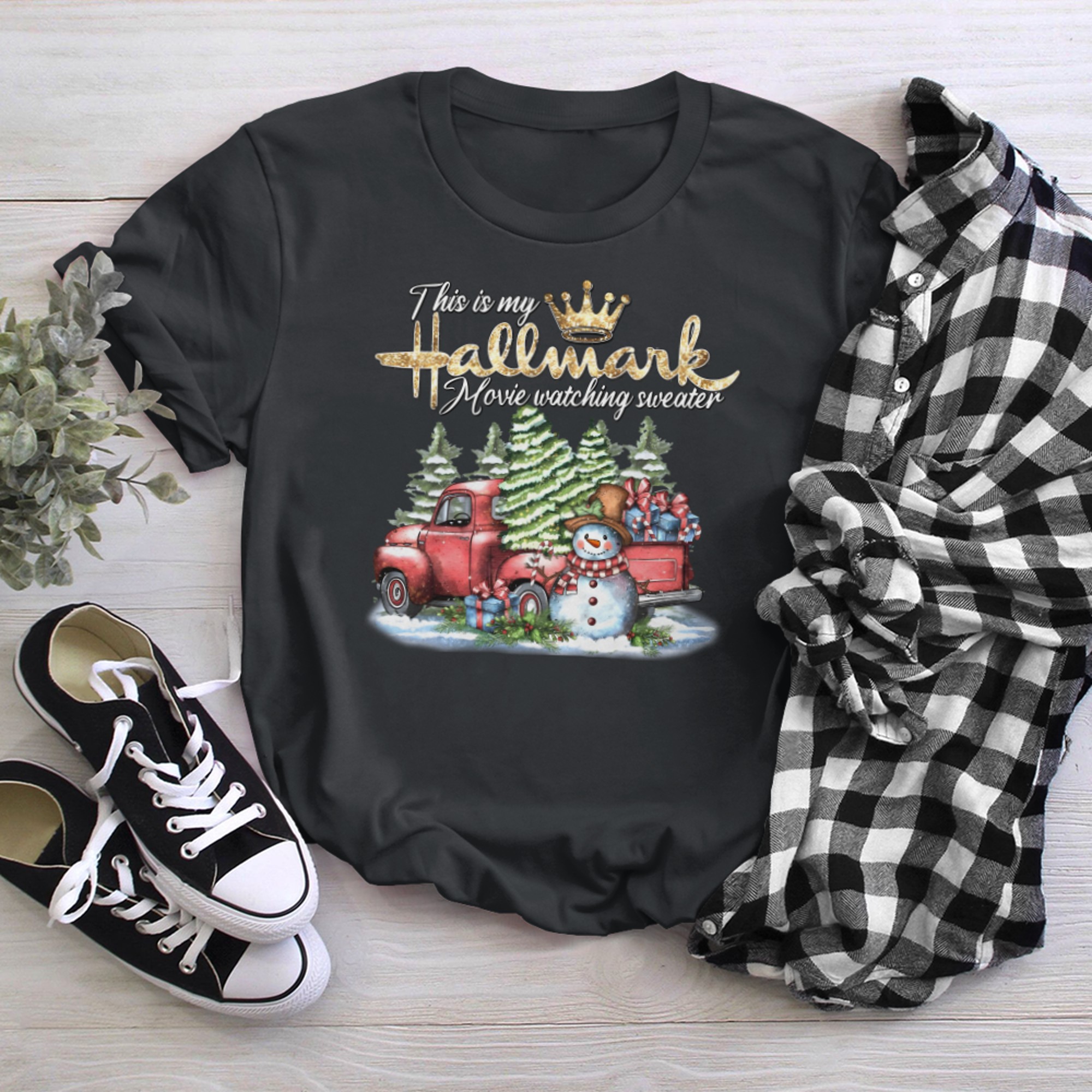 Christmas Movie Watching Sweater, Christmas Sweatshirt, Hallmark Movie Sweatshirt T-Shirt