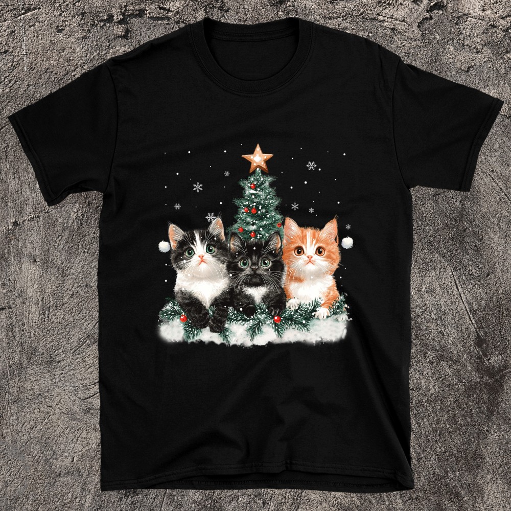 Add A Whisker of Joy To Your Holiday Season Christmas Cat T-Shirt