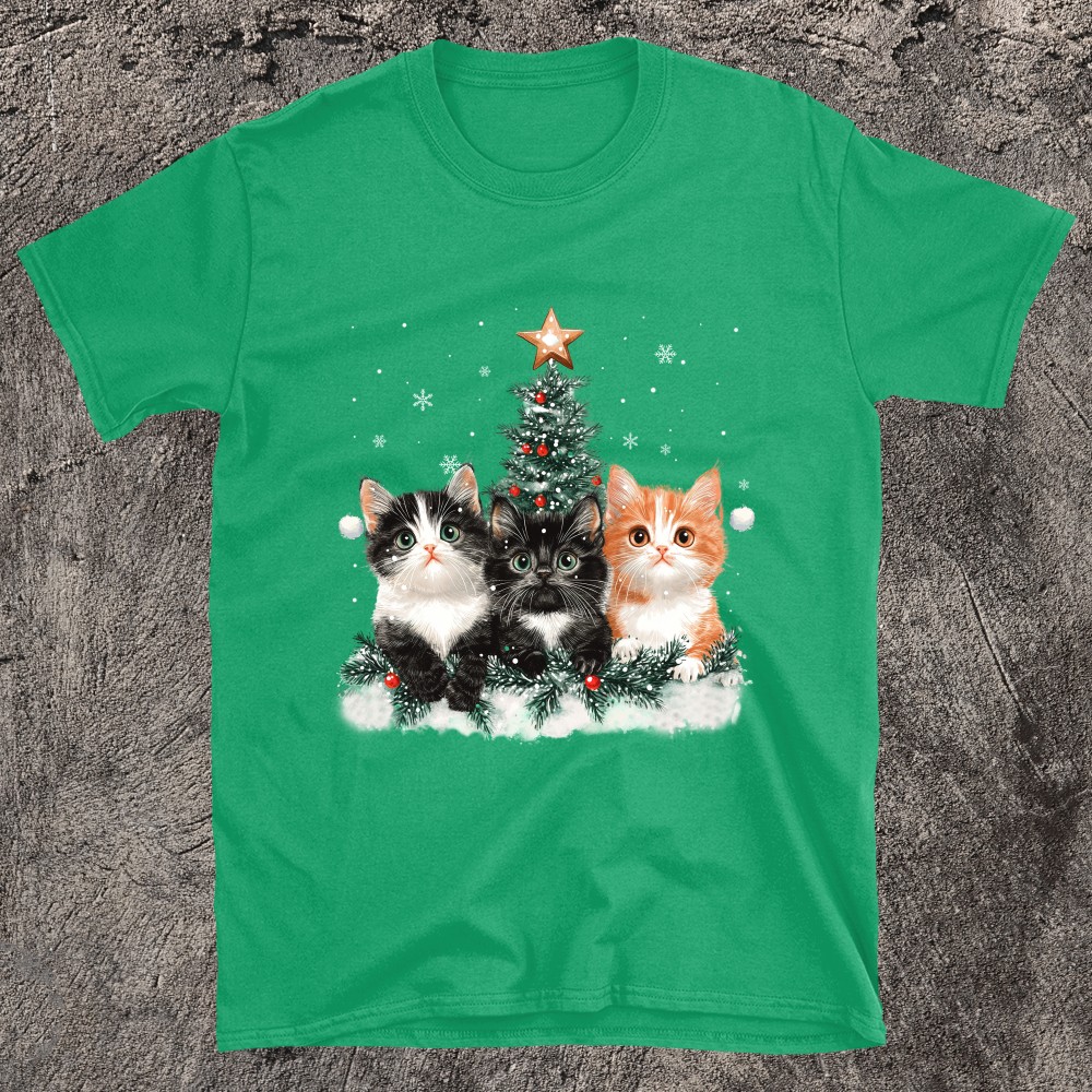 Add A Whisker of Joy To Your Holiday Season Christmas Cat T-Shirt