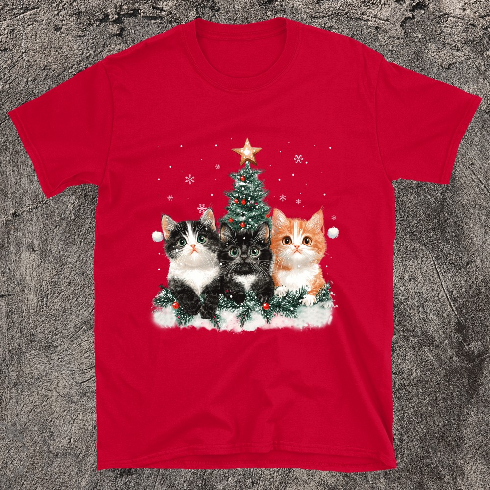 Add A Whisker of Joy To Your Holiday Season Christmas Cat T-Shirt