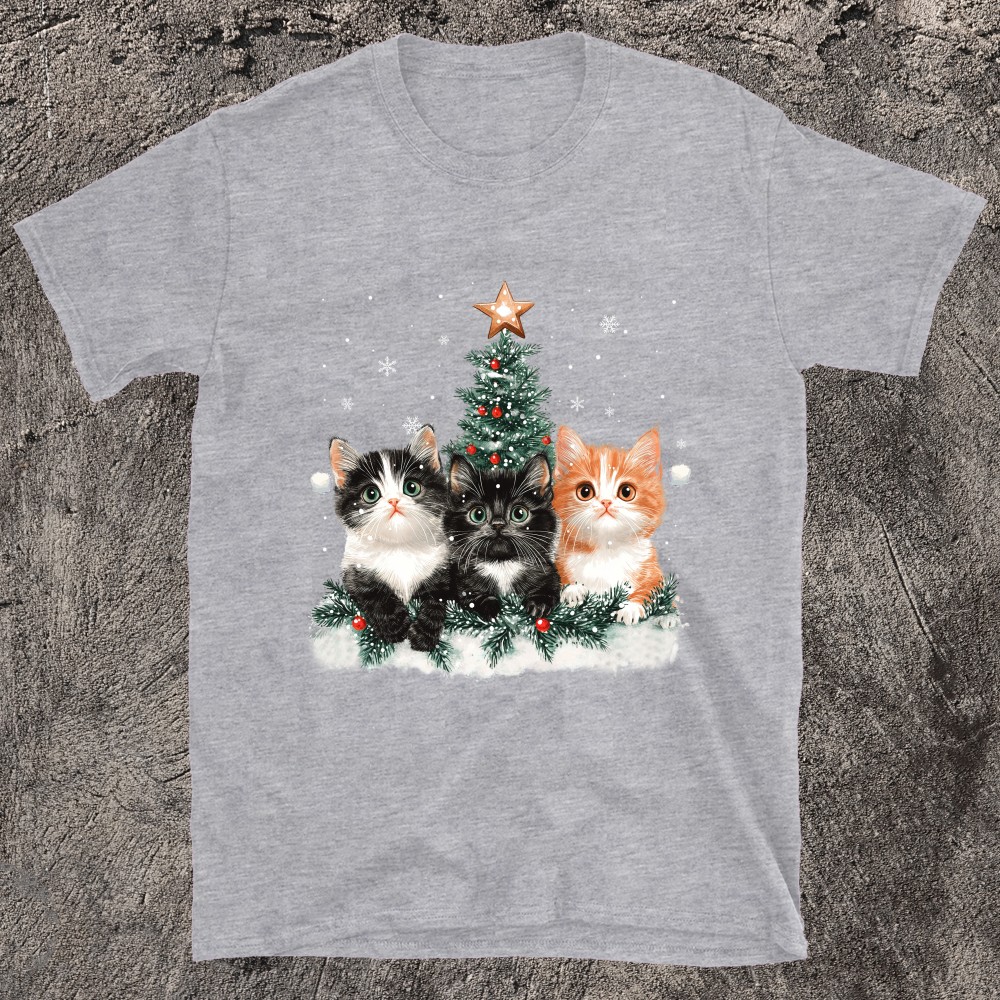 Add A Whisker of Joy To Your Holiday Season Christmas Cat T-Shirt