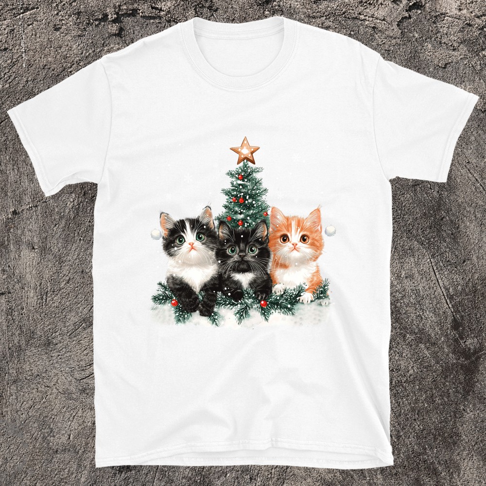 Add A Whisker of Joy To Your Holiday Season Christmas Cat T-Shirt