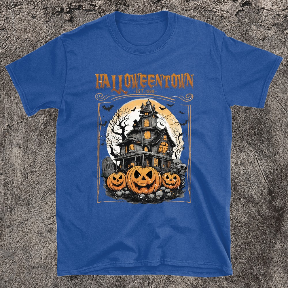 Charming and Spooky Vibes Halloween Town T-Shirt