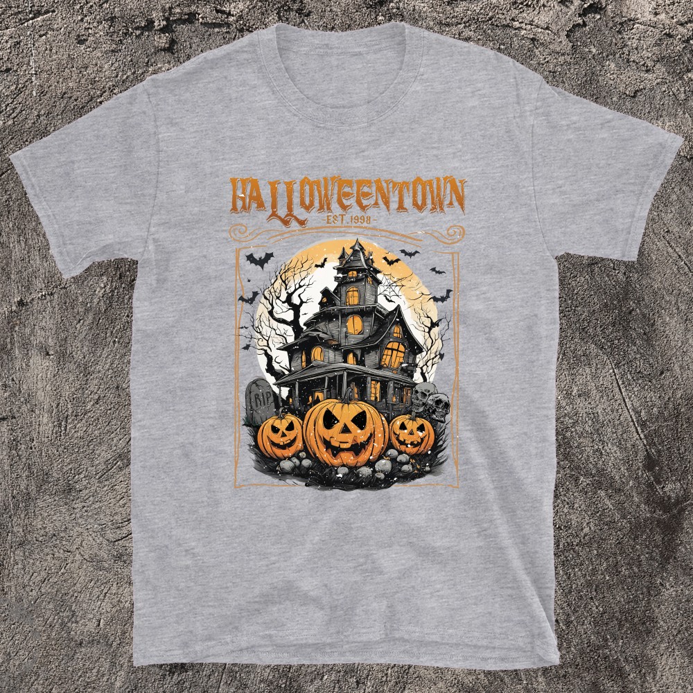 Charming and Spooky Vibes Halloween Town T-Shirt