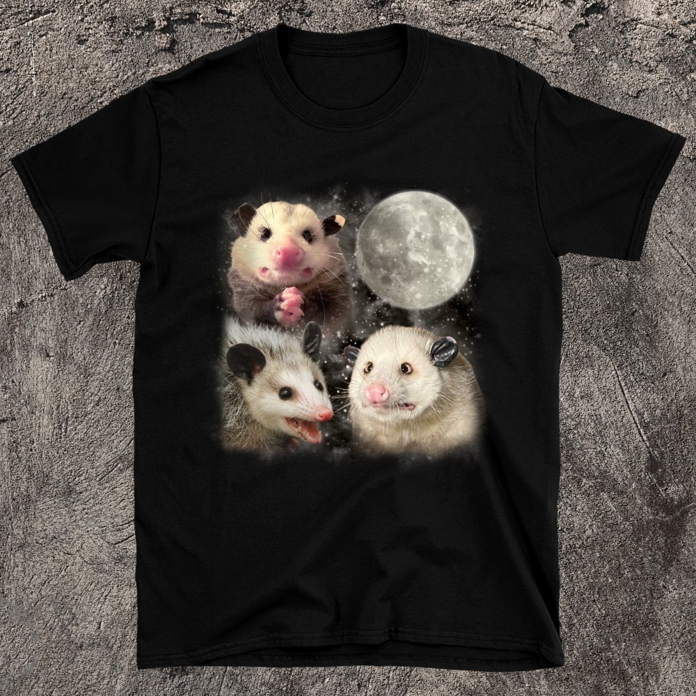 Embrace The Night with Opossum And The Moon T-Shirt