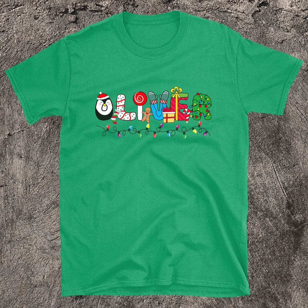 Personalized Christmas Joy For Family And Friends Custom Name T-Shirt