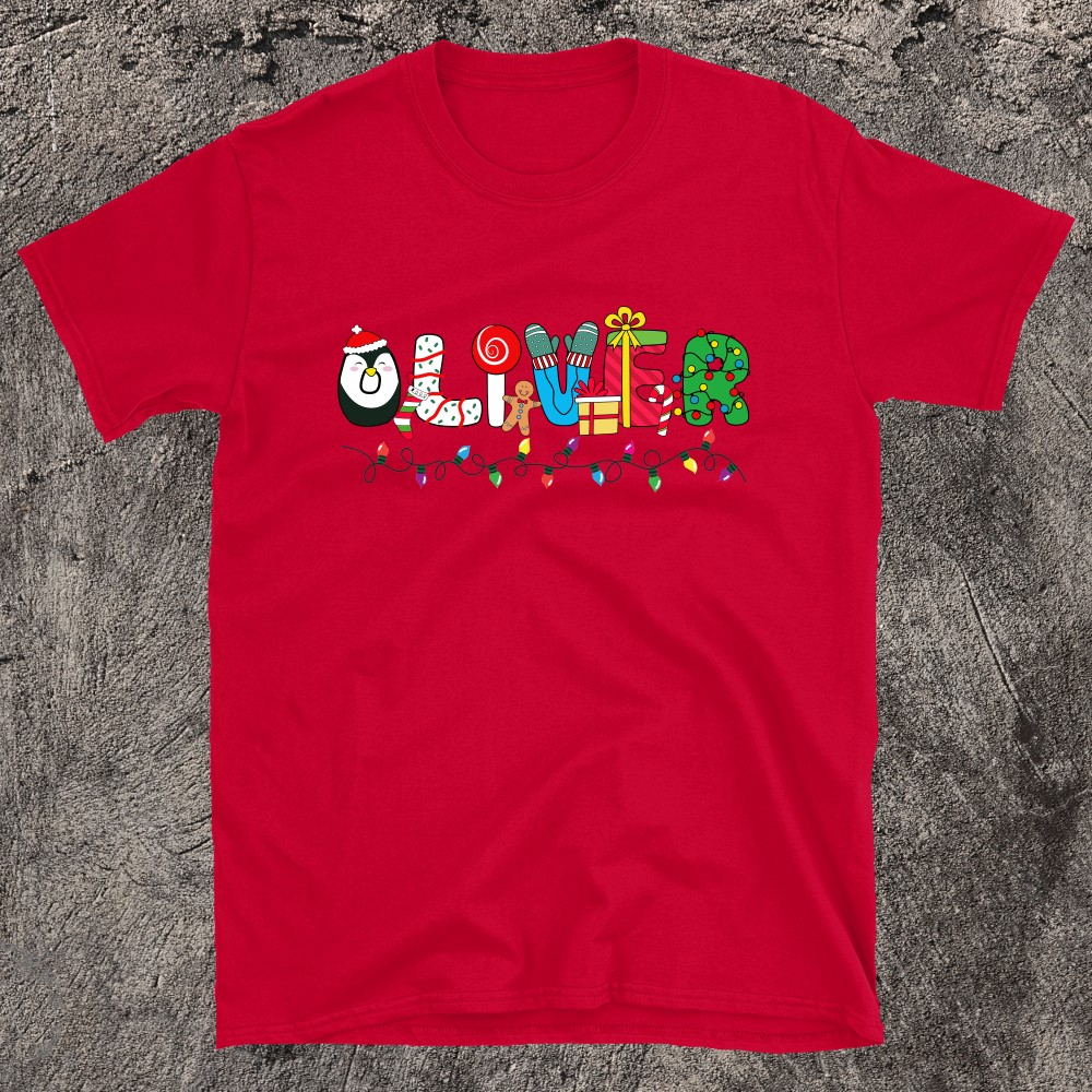 Personalized Christmas Joy For Family And Friends Custom Name T-Shirt