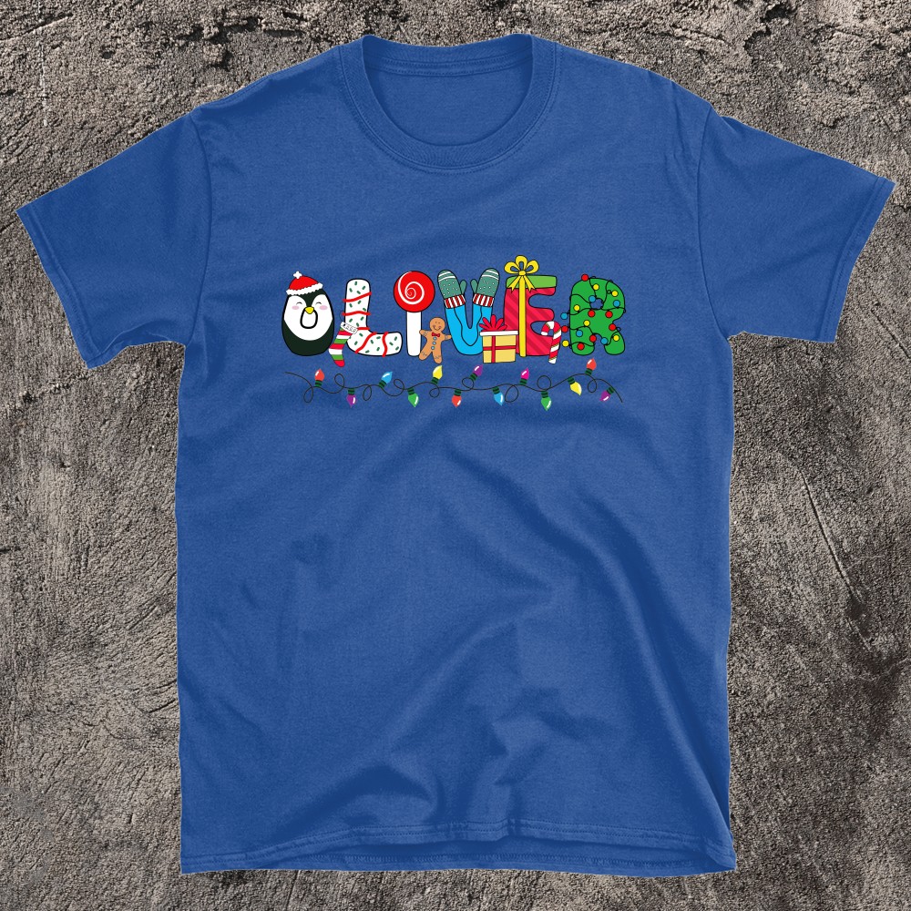 Personalized Christmas Joy For Family And Friends Custom Name T-Shirt