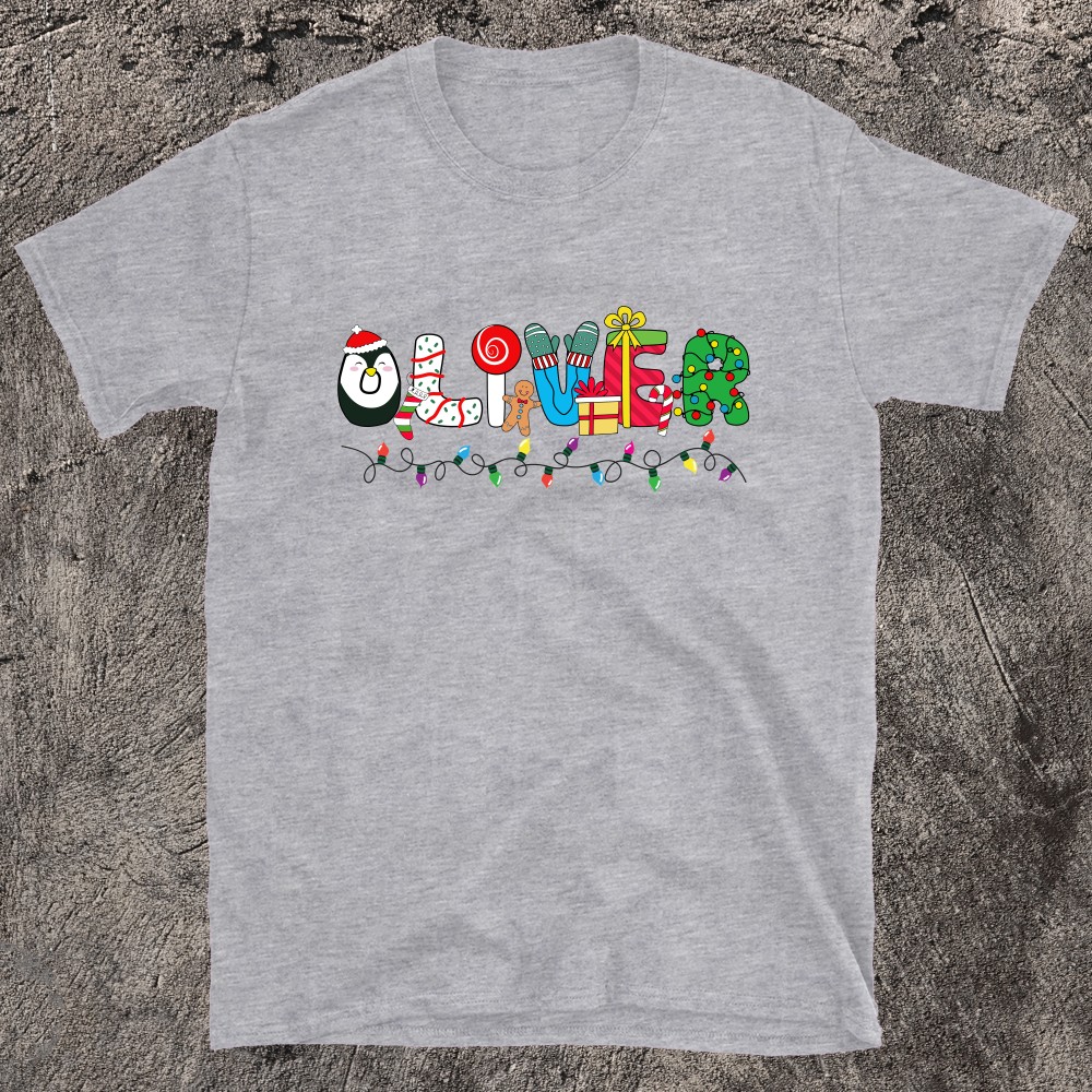 Personalized Christmas Joy For Family And Friends Custom Name T-Shirt