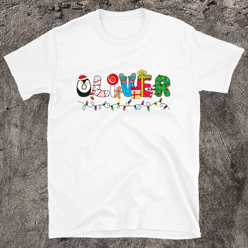 Personalized Christmas Joy For Family And Friends Custom Name T-Shirt