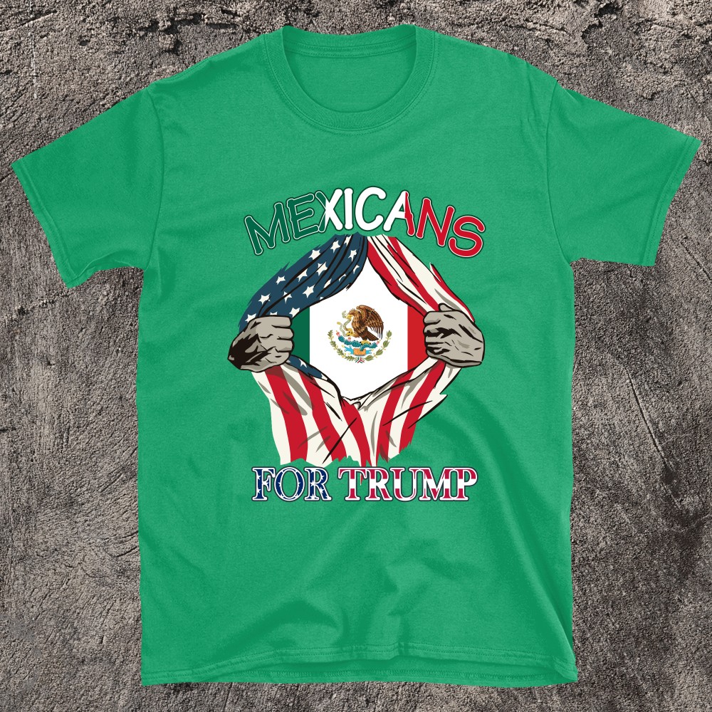 Mexicans For Trump Mexico Usa Friendship Flag T-shirt