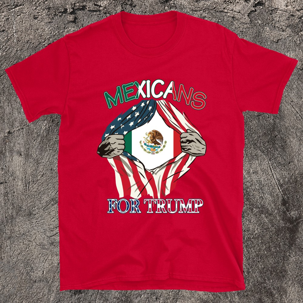 Mexicans For Trump Mexico Usa Friendship Flag T-shirt