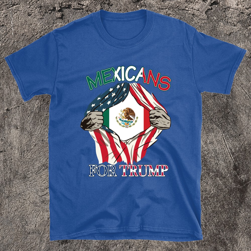 Mexicans For Trump Mexico Usa Friendship Flag T-shirt