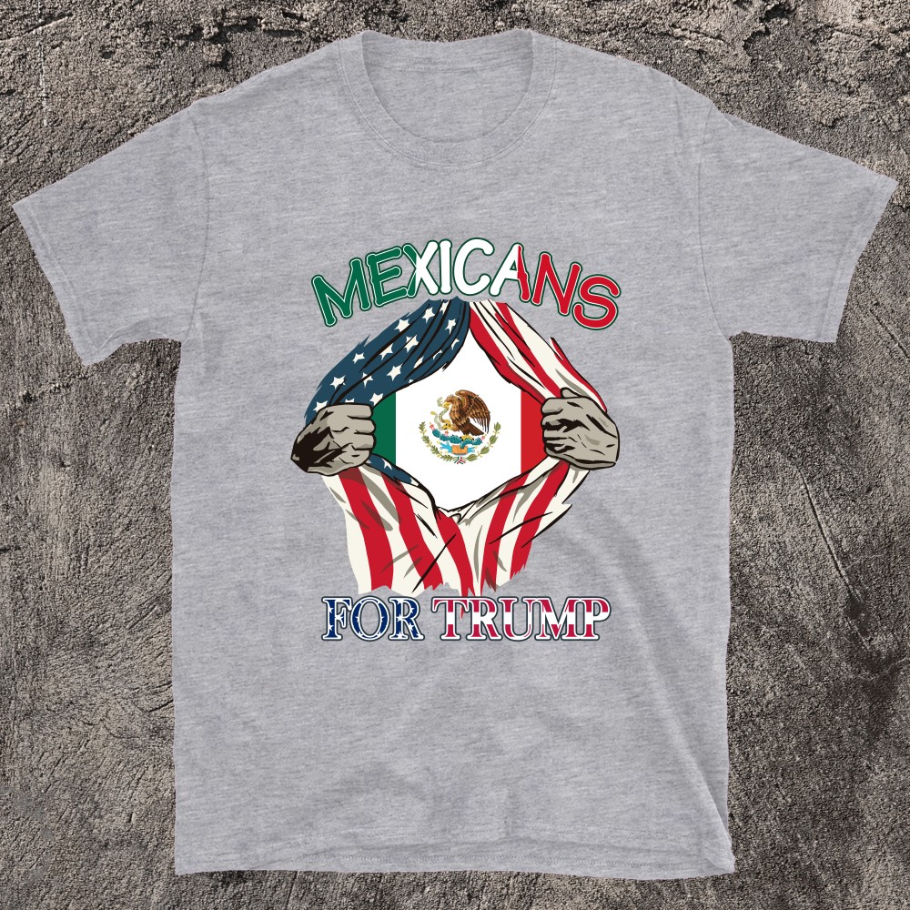 Mexicans For Trump Mexico Usa Friendship Flag T-shirt