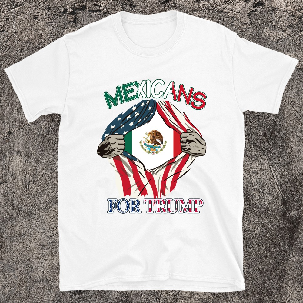 Mexicans For Trump Mexico Usa Friendship Flag T-shirt