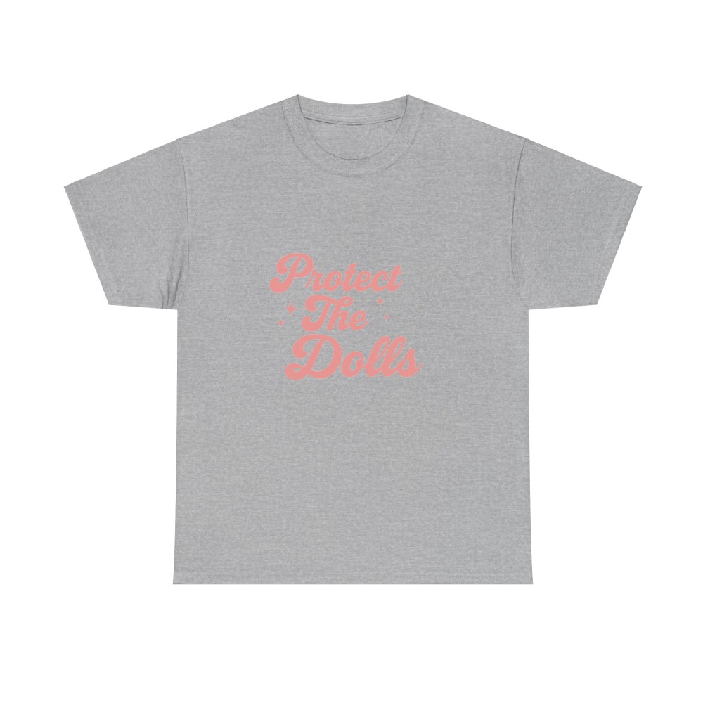 Protect The Dolls Tee – Cute Retro Font Shirt for Girls – Soft Aesthetic Feminist Top