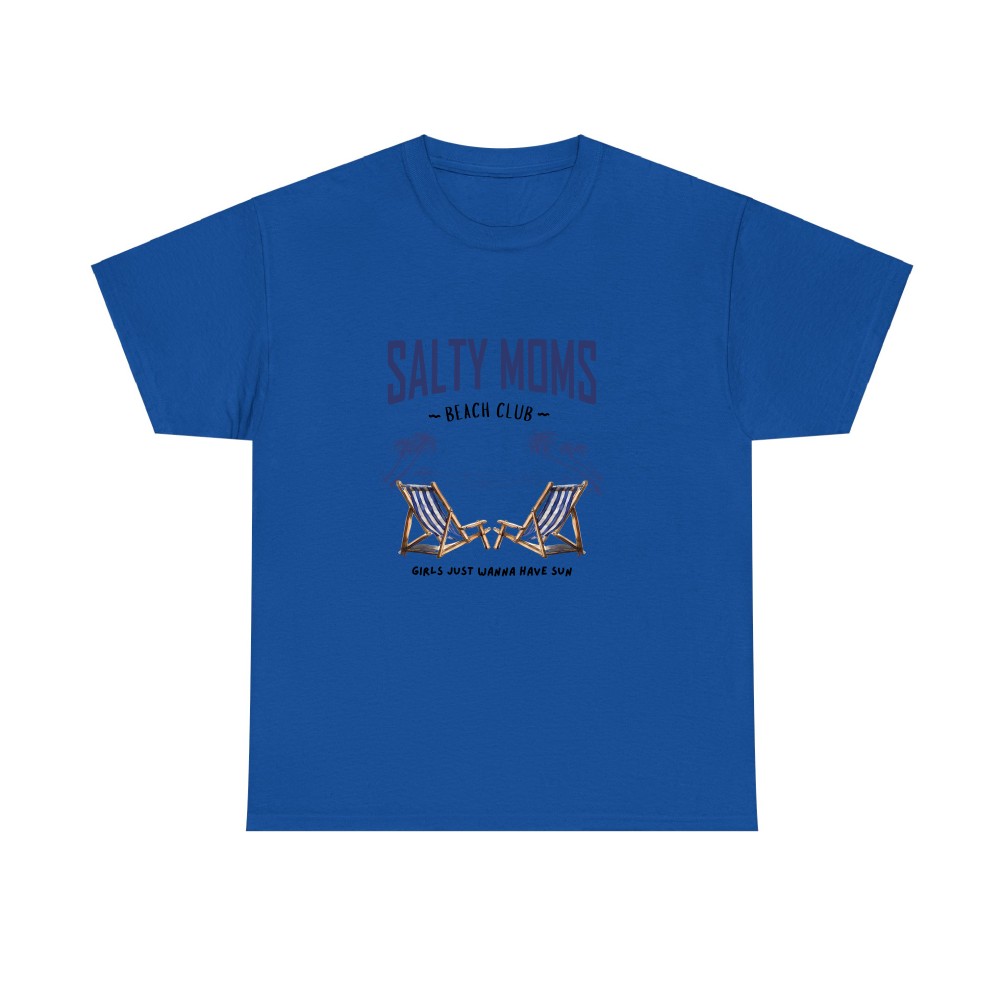 Salty Moms Beach Club T-Shirt – Retro Coastal Vibes for Summer-Loving Moms