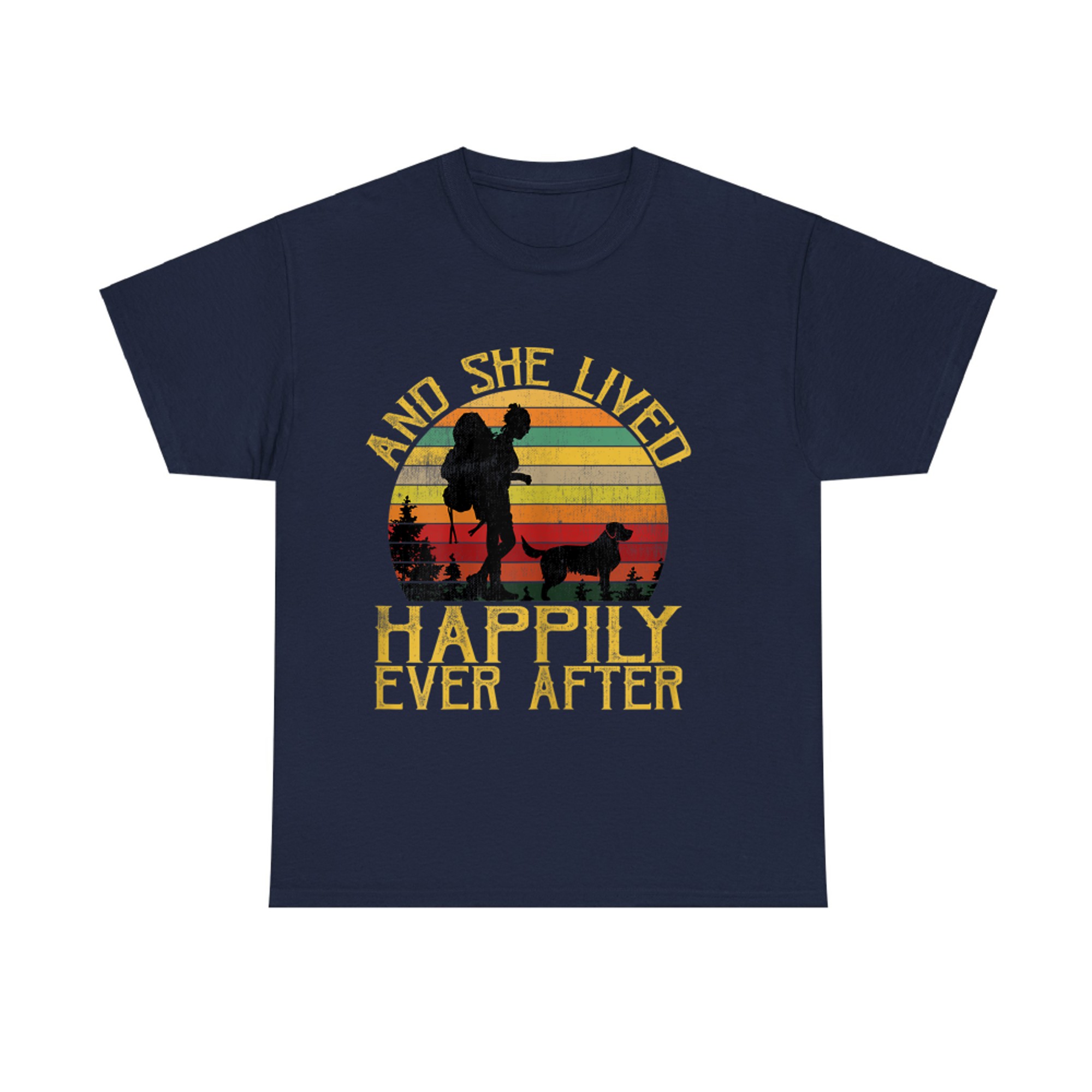 And She Lived Happily Ever After Hiking & Dog Lover T-shirt