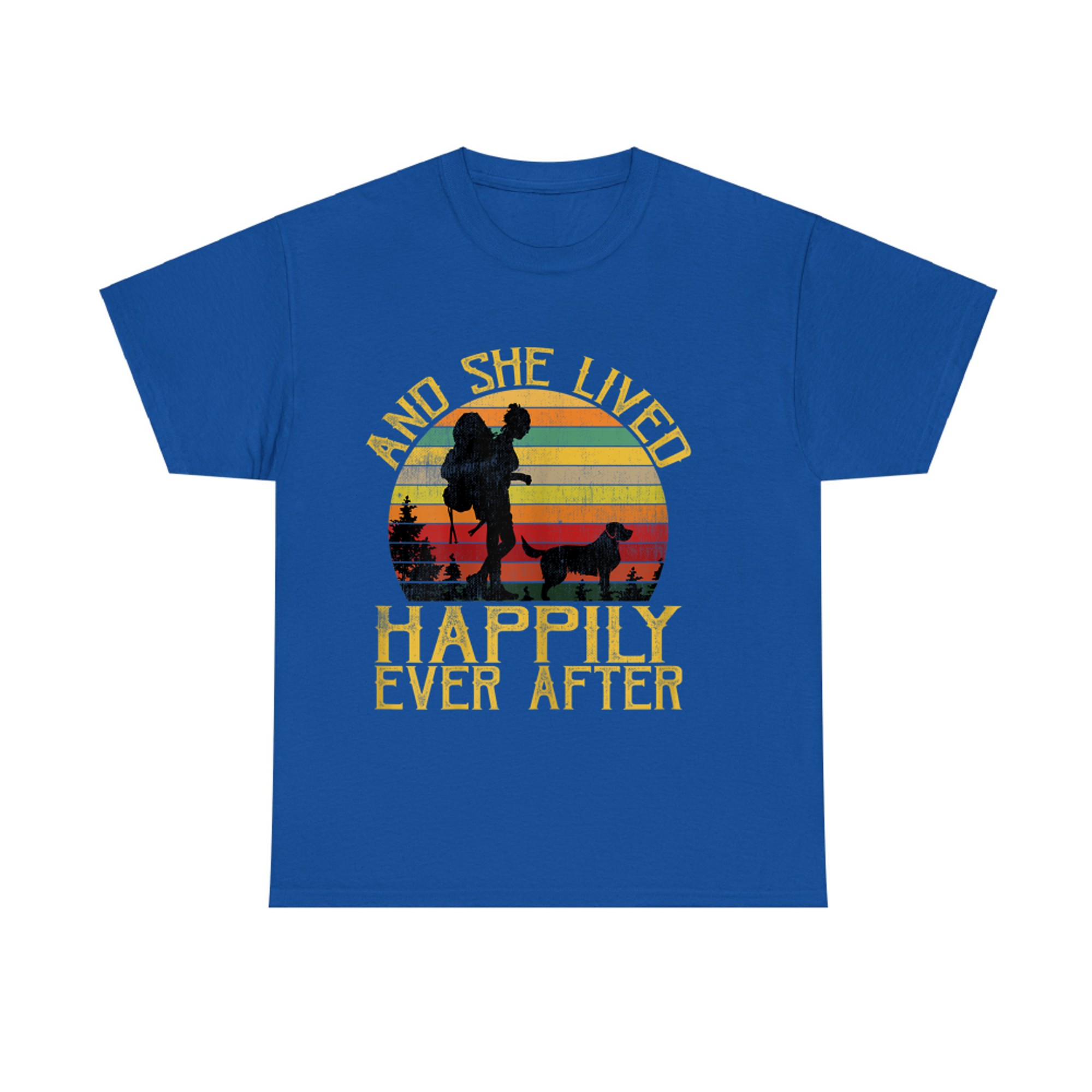 And She Lived Happily Ever After Hiking & Dog Lover T-shirt
