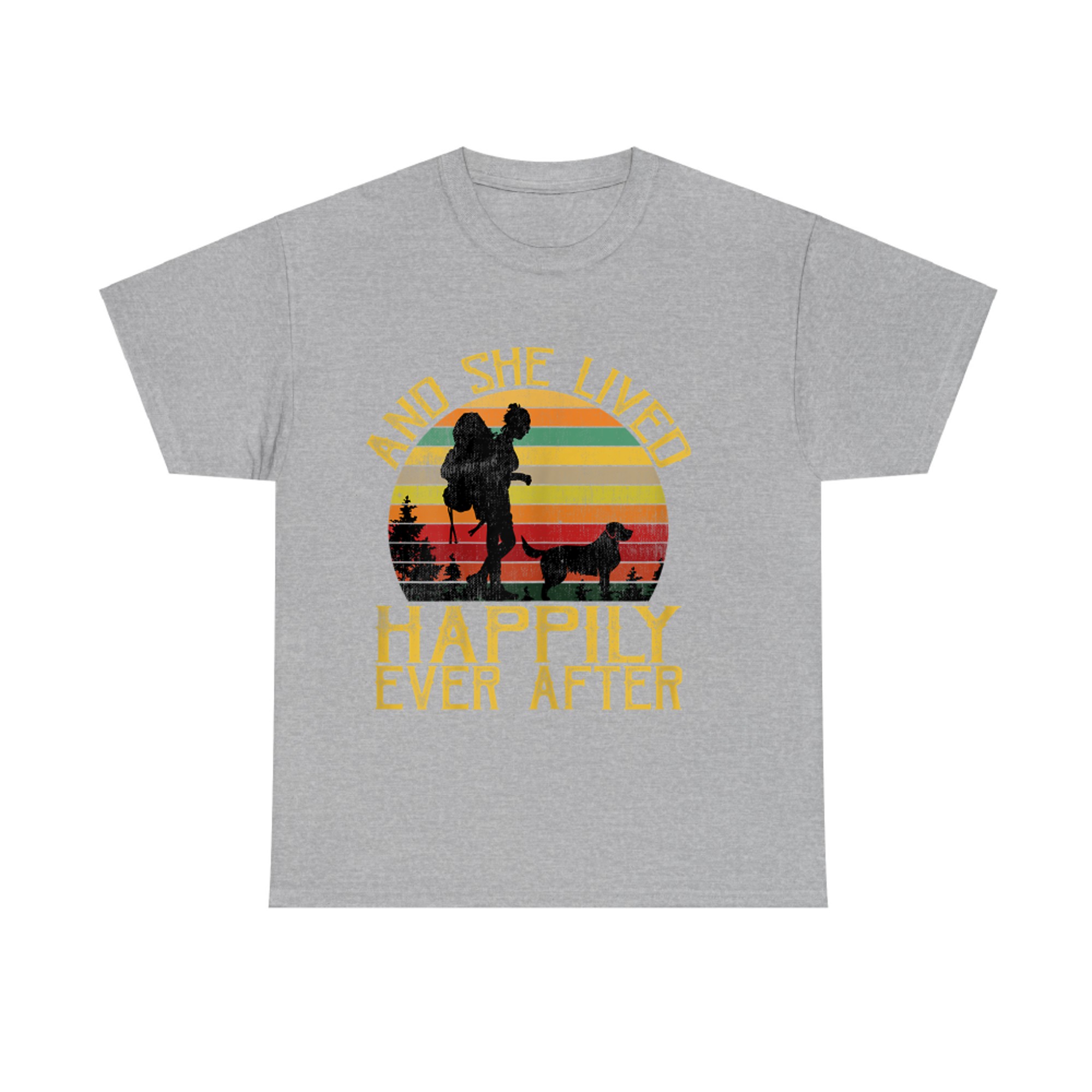And She Lived Happily Ever After Hiking & Dog Lover T-shirt