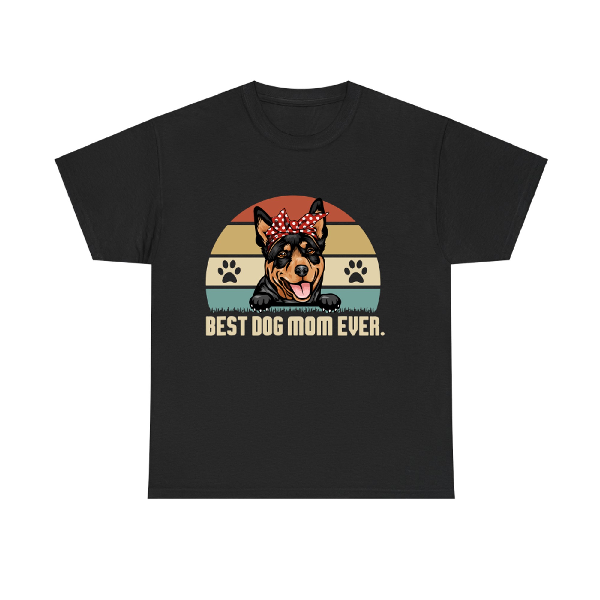 Best Dog Mom Ever Vintage Australian Kelpie Dog Lover Mama T-shirt