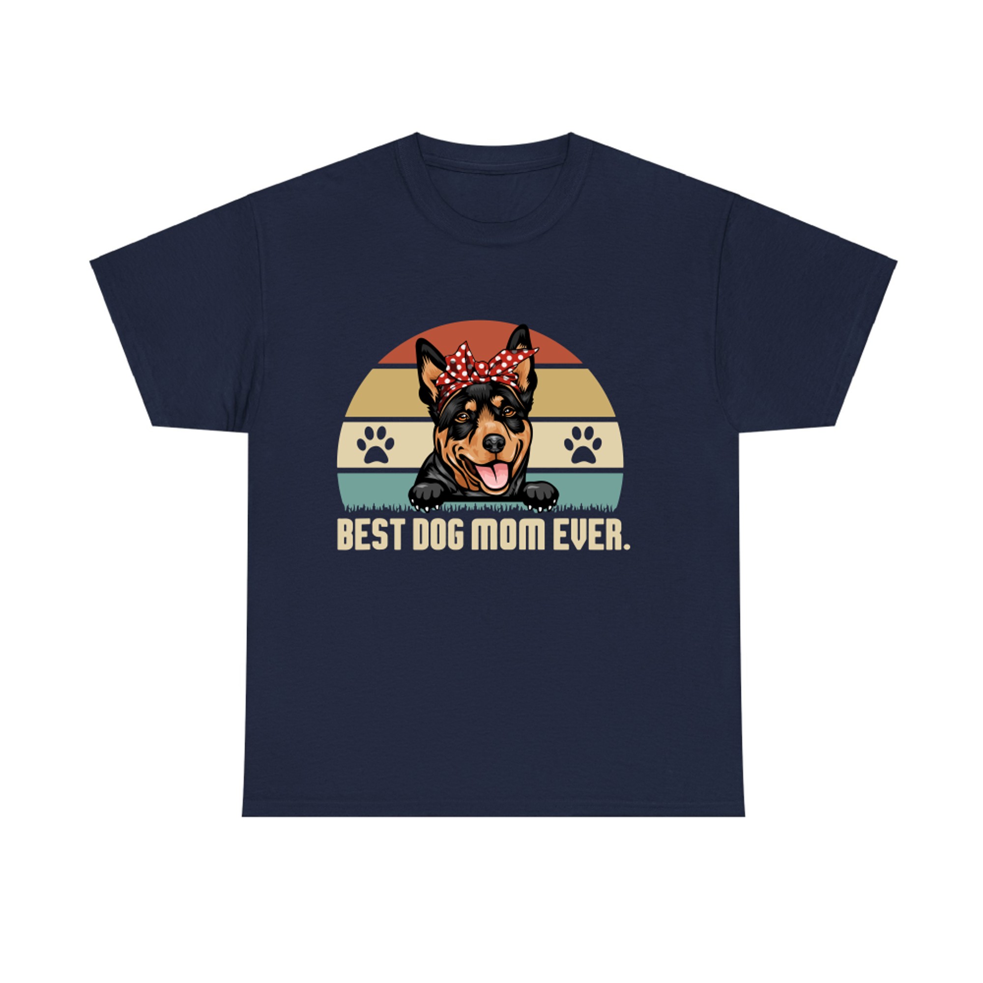 Best Dog Mom Ever Vintage Australian Kelpie Dog Lover Mama T-shirt