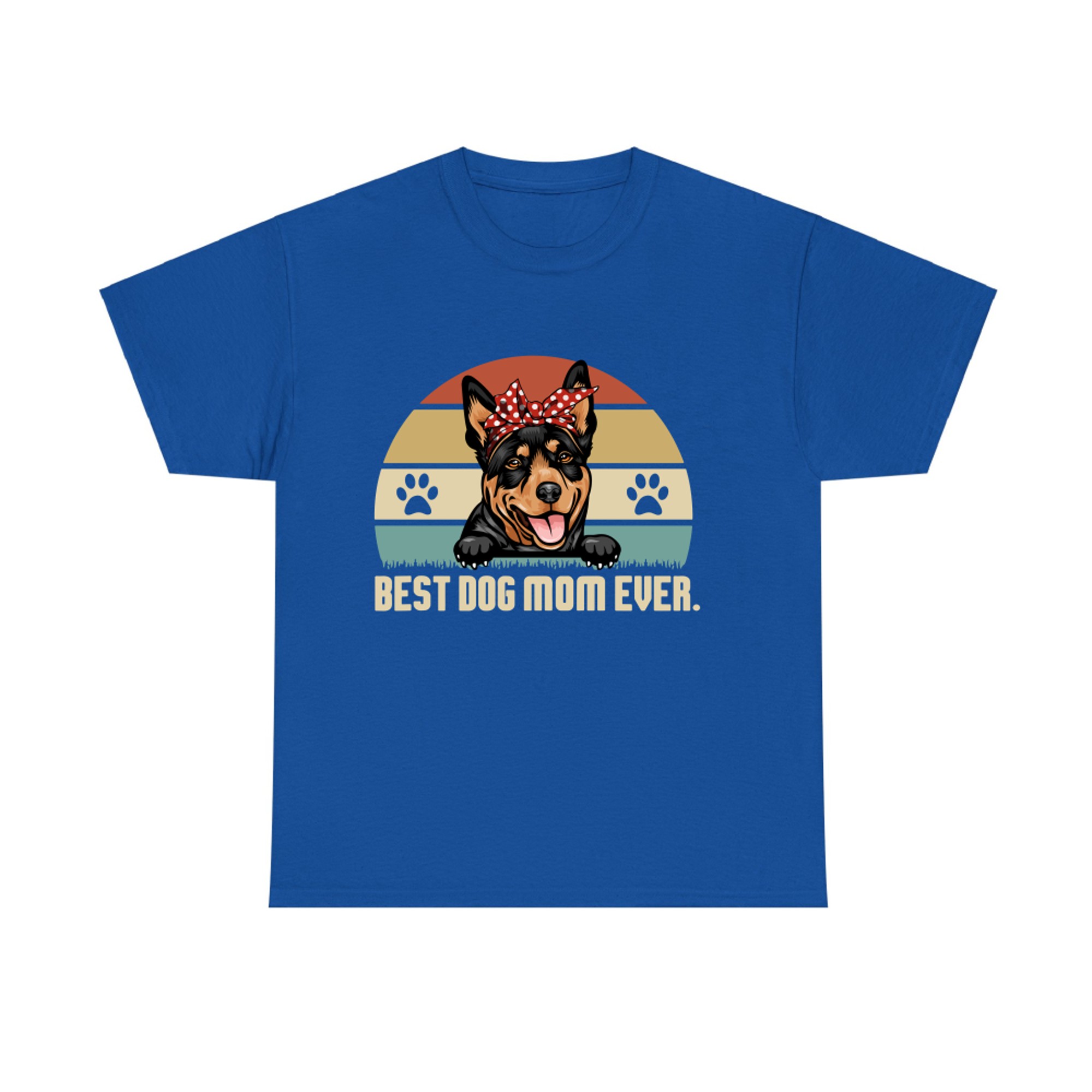 Best Dog Mom Ever Vintage Australian Kelpie Dog Lover Mama T-shirt