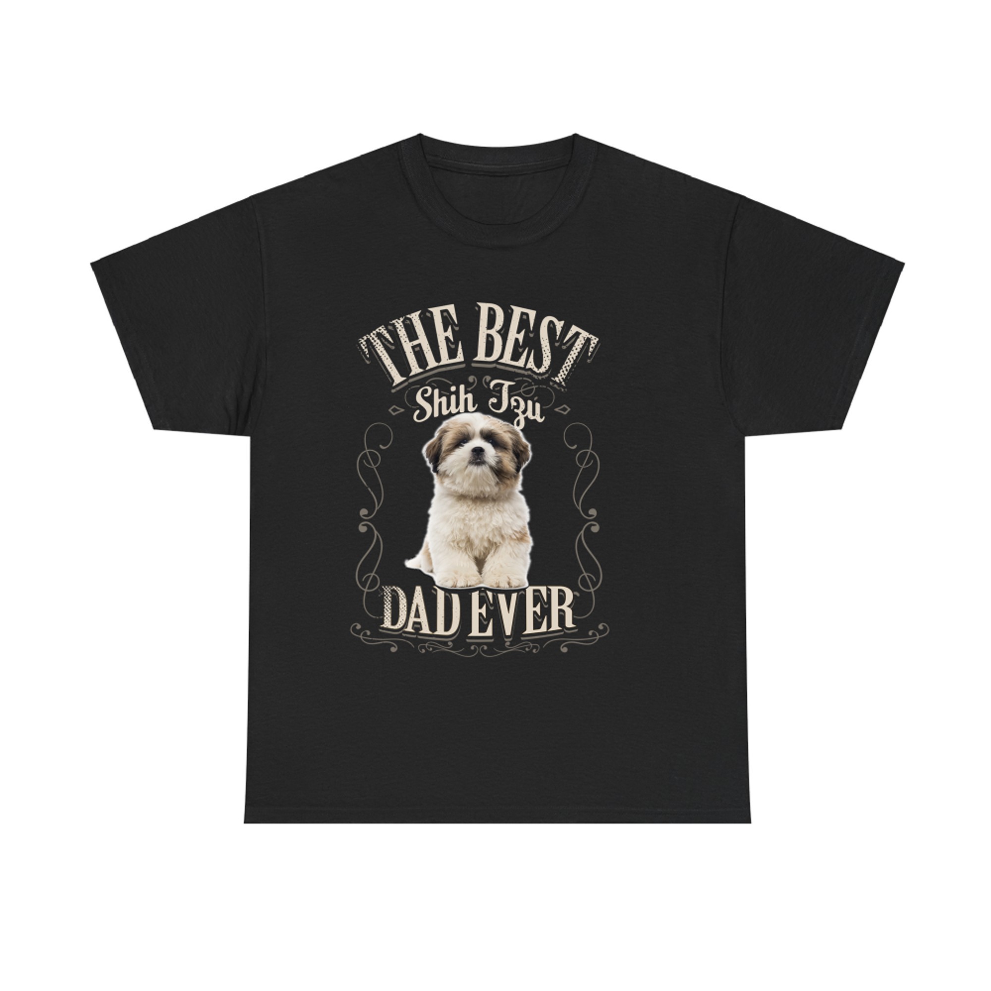 Best Shih Tzu Dad Ever Funny Shih-Tzu Dog Lover Gift Vintage T-shirt