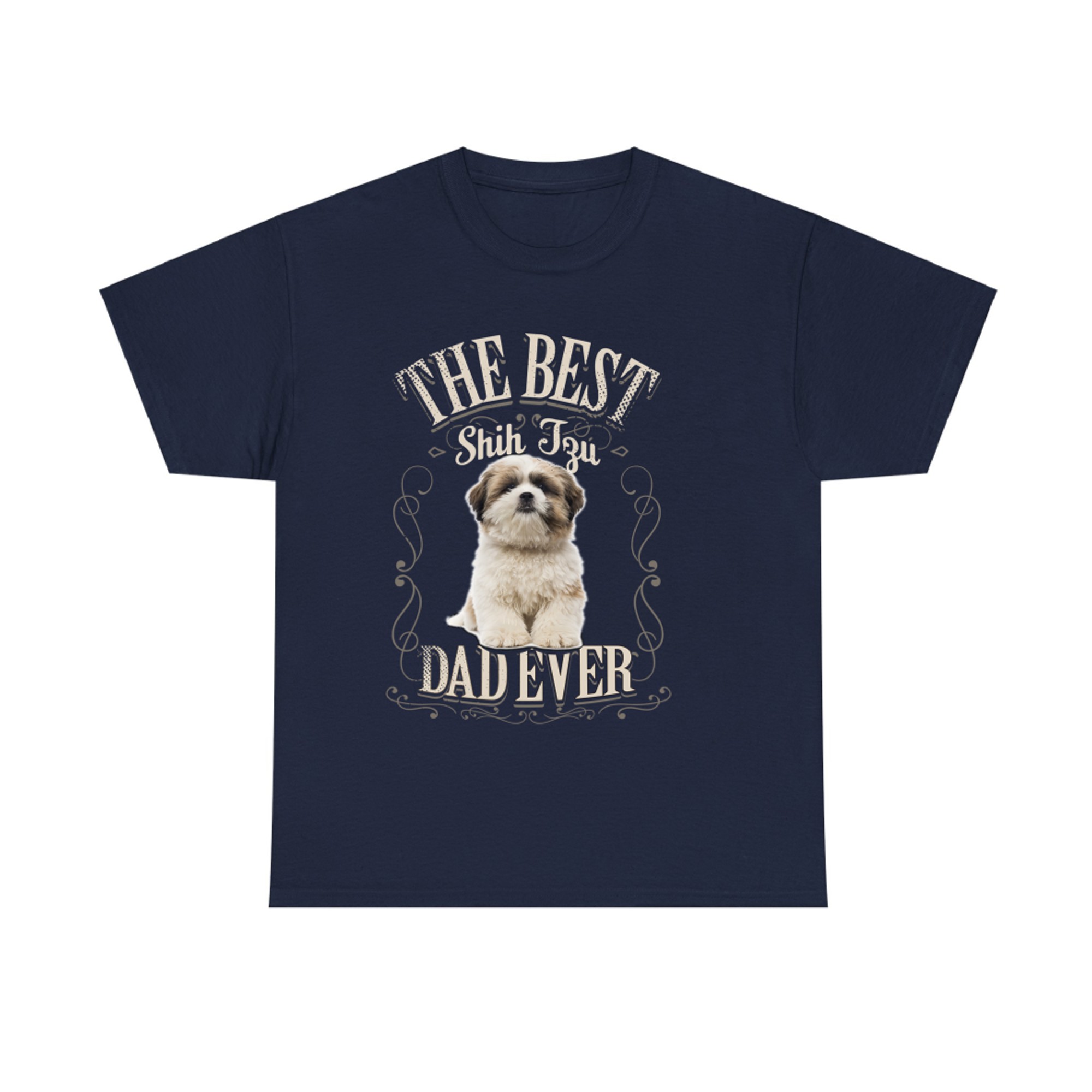 Best Shih Tzu Dad Ever Funny Shih-Tzu Dog Lover Gift Vintage T-shirt