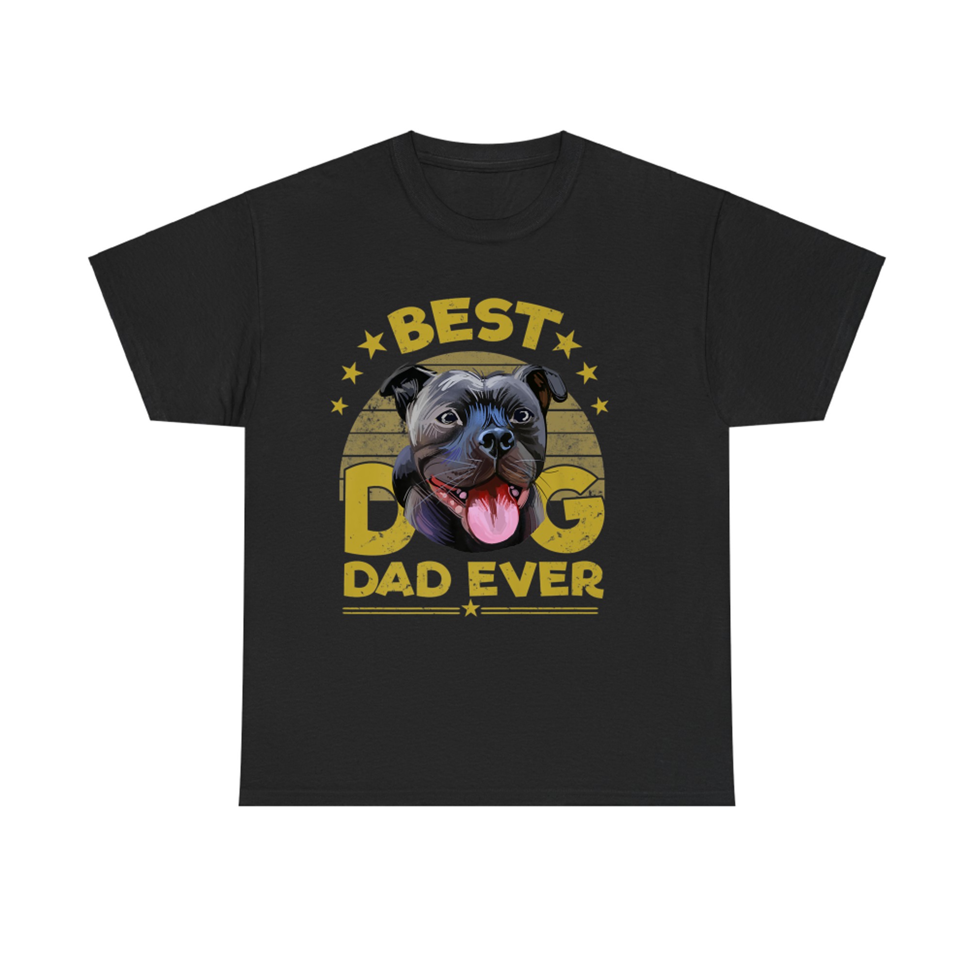 Best Staffordshire Bull Terrier Dad Funny Dog Owner Gift T-shirt