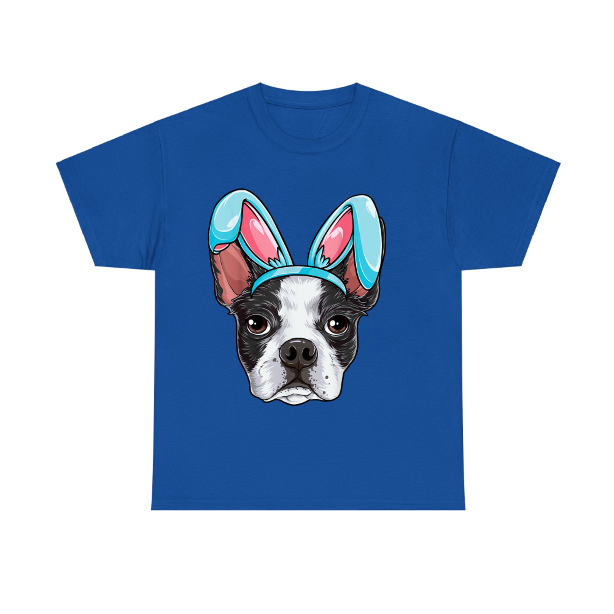 Boston Terrier Easter Bunny Ears Funny Boys Girls Kids Dog T-shirt
