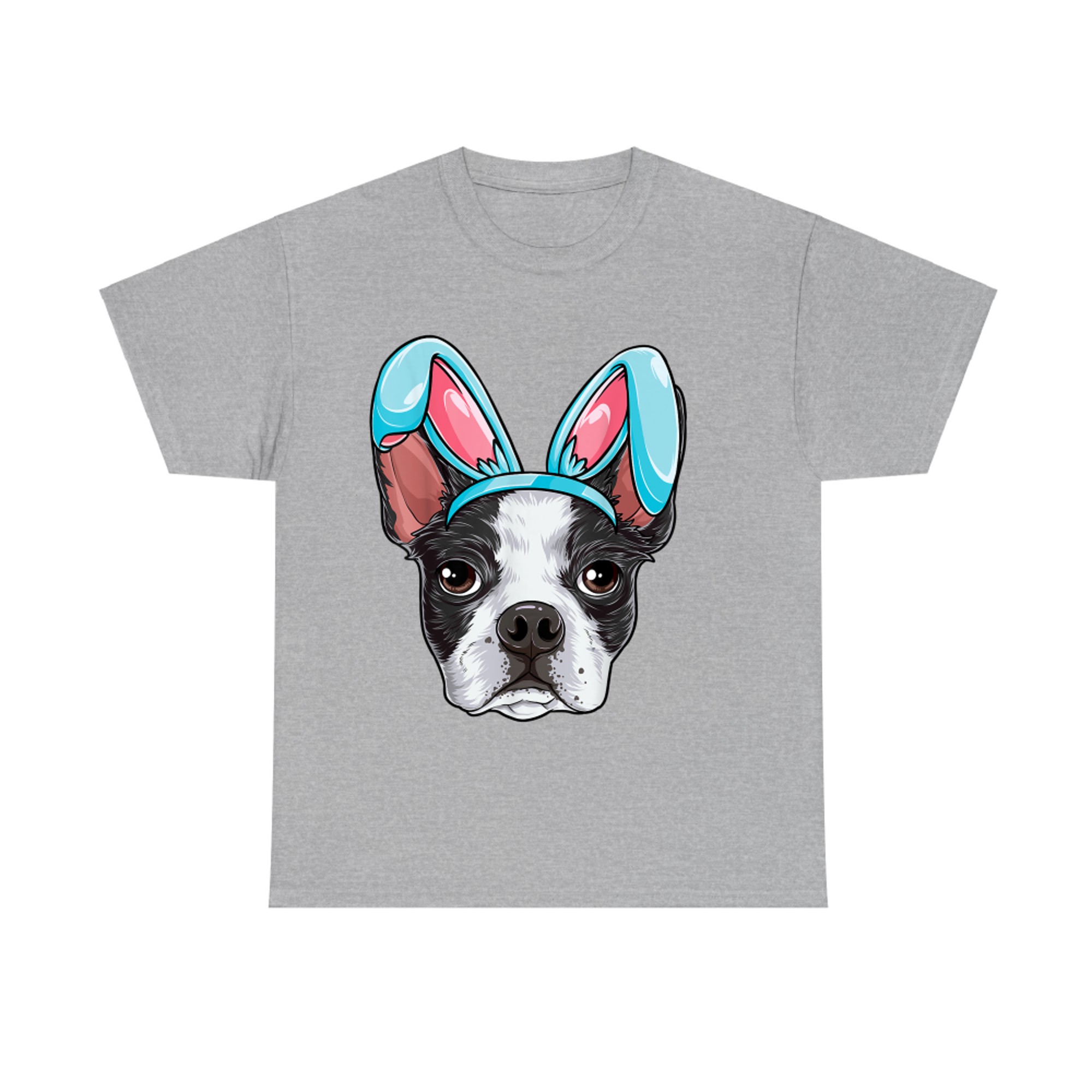 Boston Terrier Easter Bunny Ears Funny Boys Girls Kids Dog T-shirt