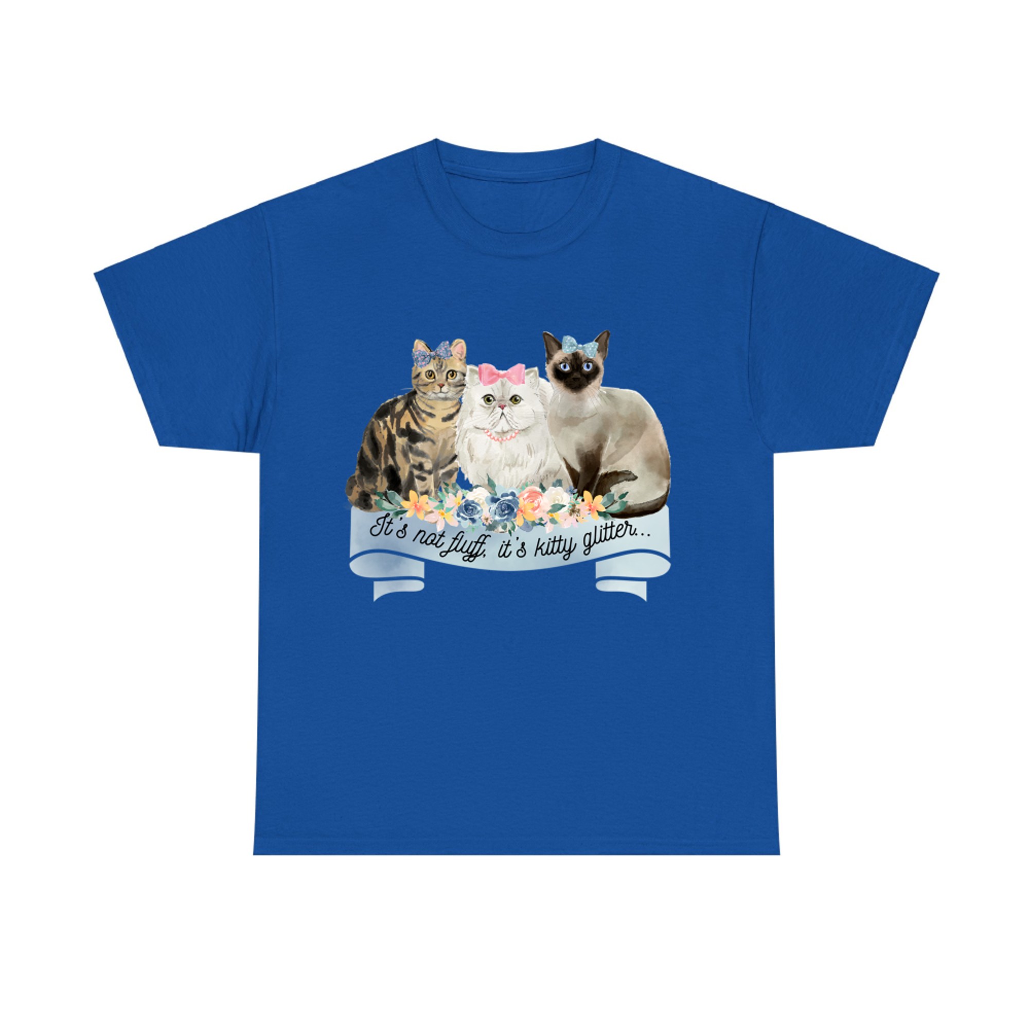 Cat Tshirt, Womens Cat Shirt, Kitty Glitter Shirt, Funny Cat T-shirt