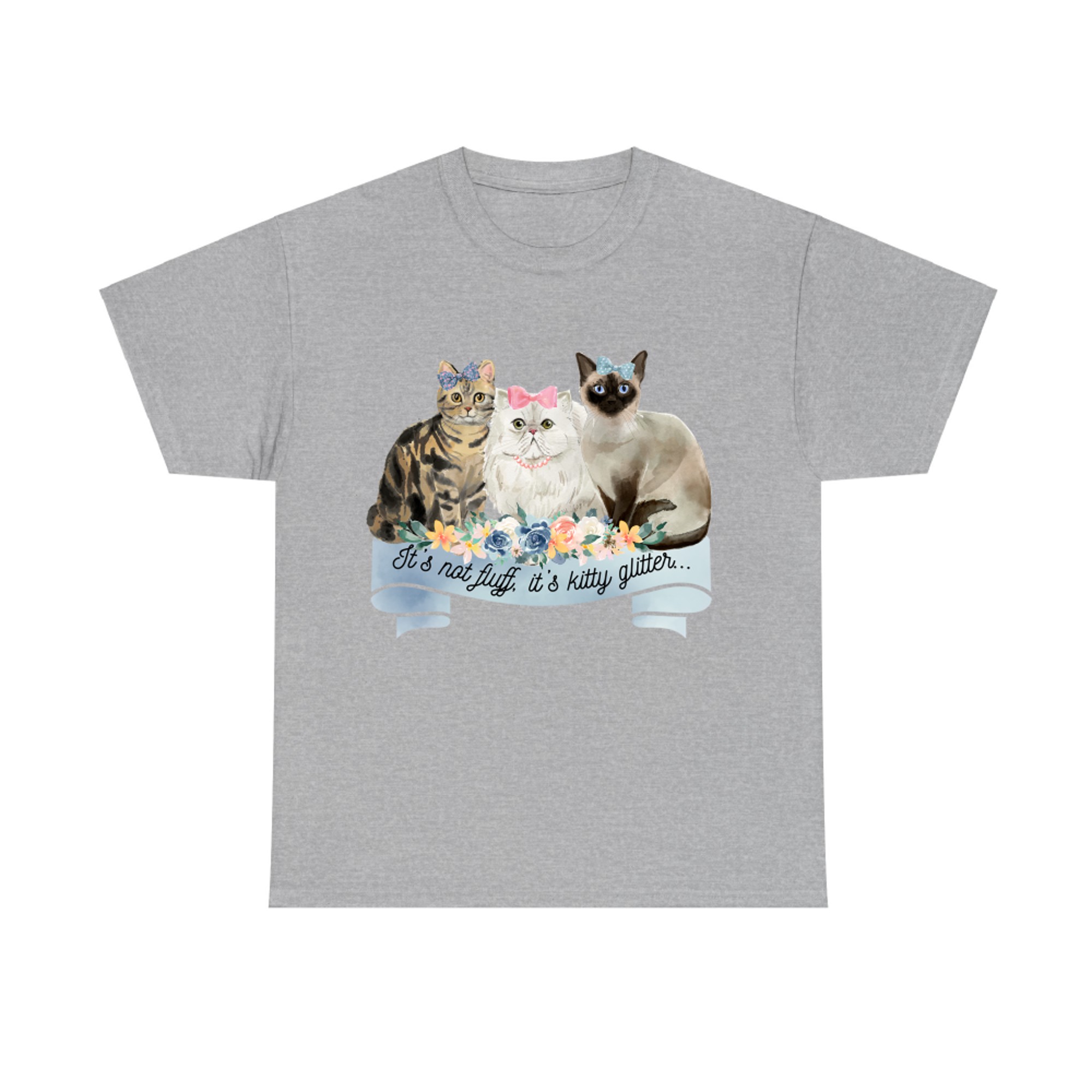 Cat Tshirt, Womens Cat Shirt, Kitty Glitter Shirt, Funny Cat T-shirt