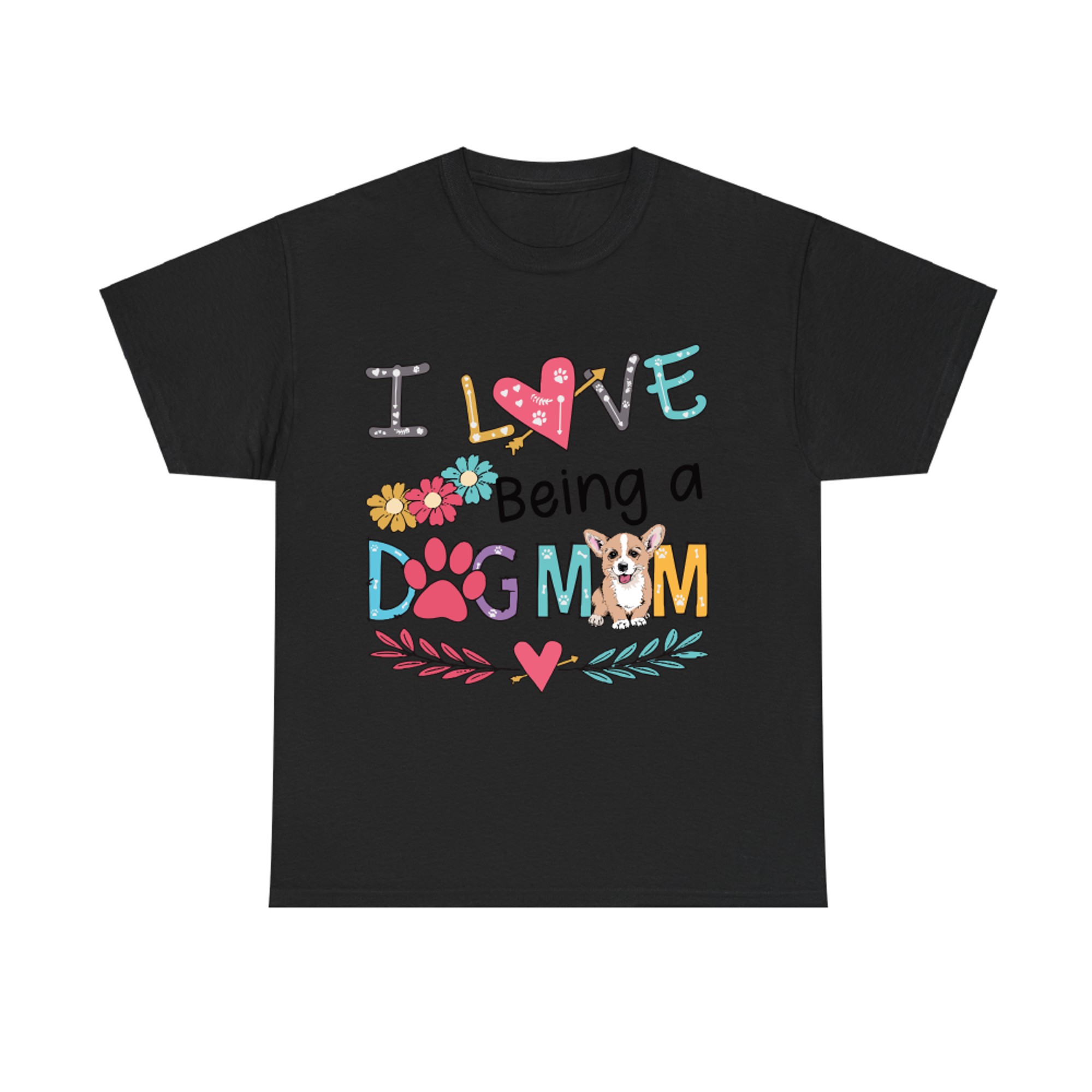 Co-rgi I L0ve Bei-ng A Dog Mom T-shirt