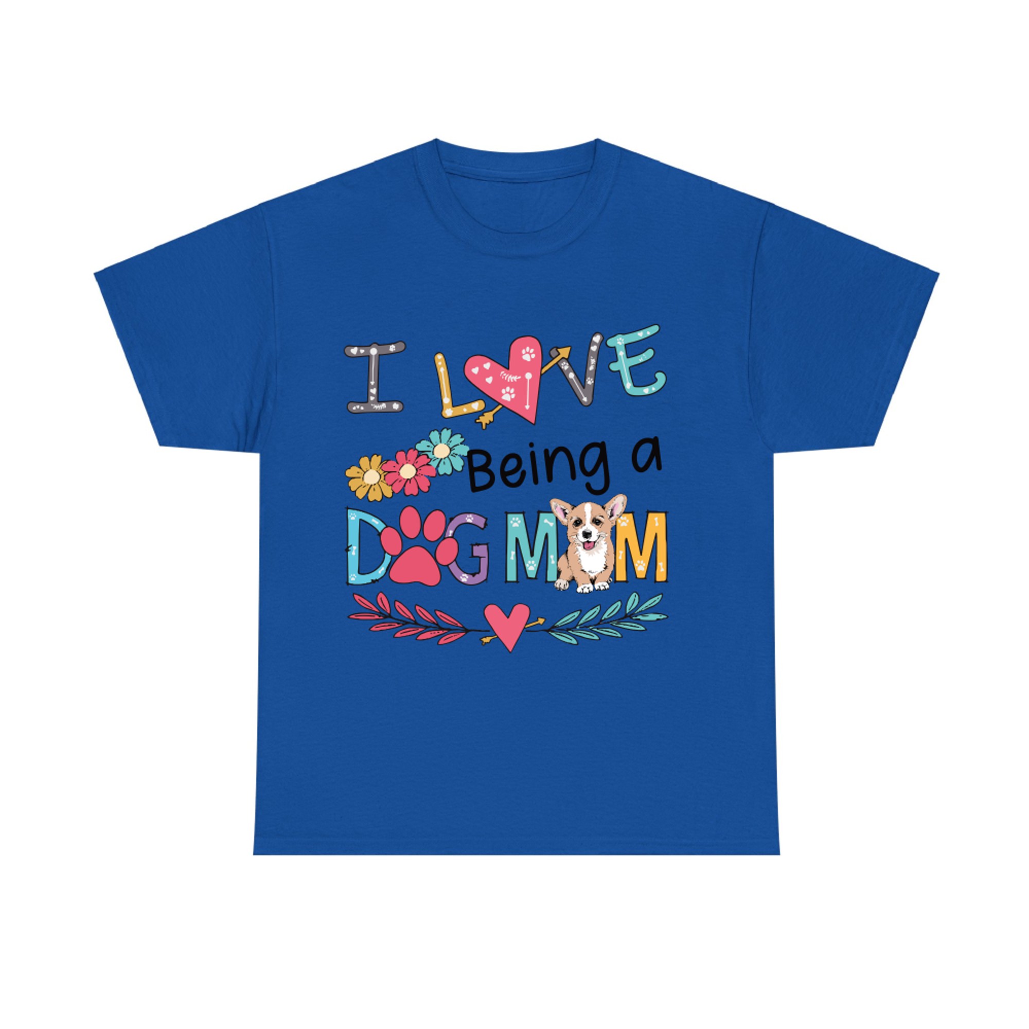 Co-rgi I L0ve Bei-ng A Dog Mom T-shirt