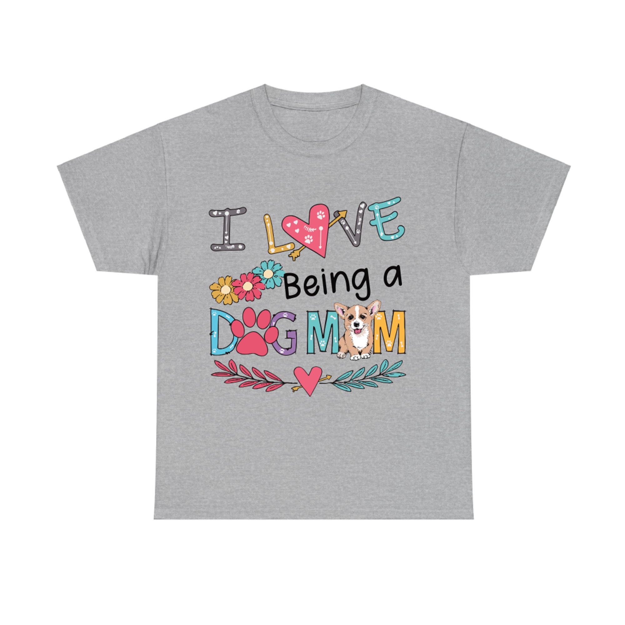 Co-rgi I L0ve Bei-ng A Dog Mom T-shirt