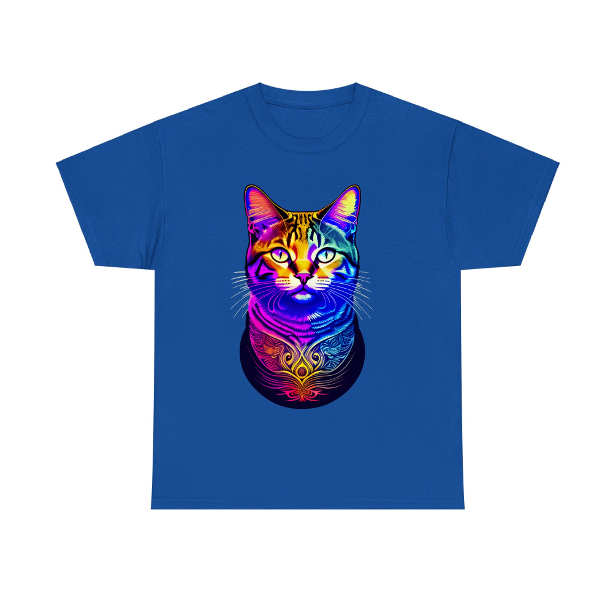 Colorful Psychedelic Cat T-shirt