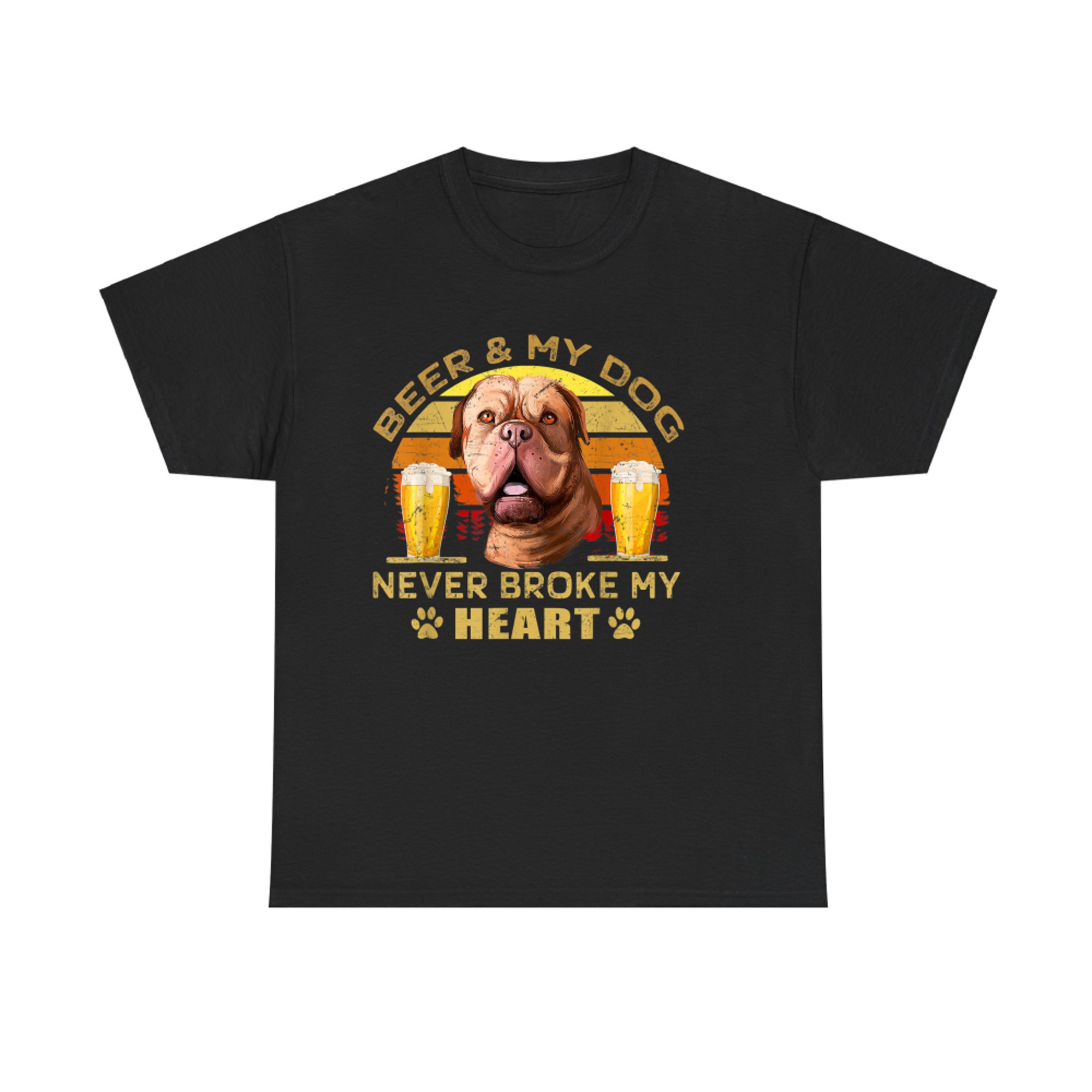 Dogs Beer & My Dog Never Broke My Heart T-shirt