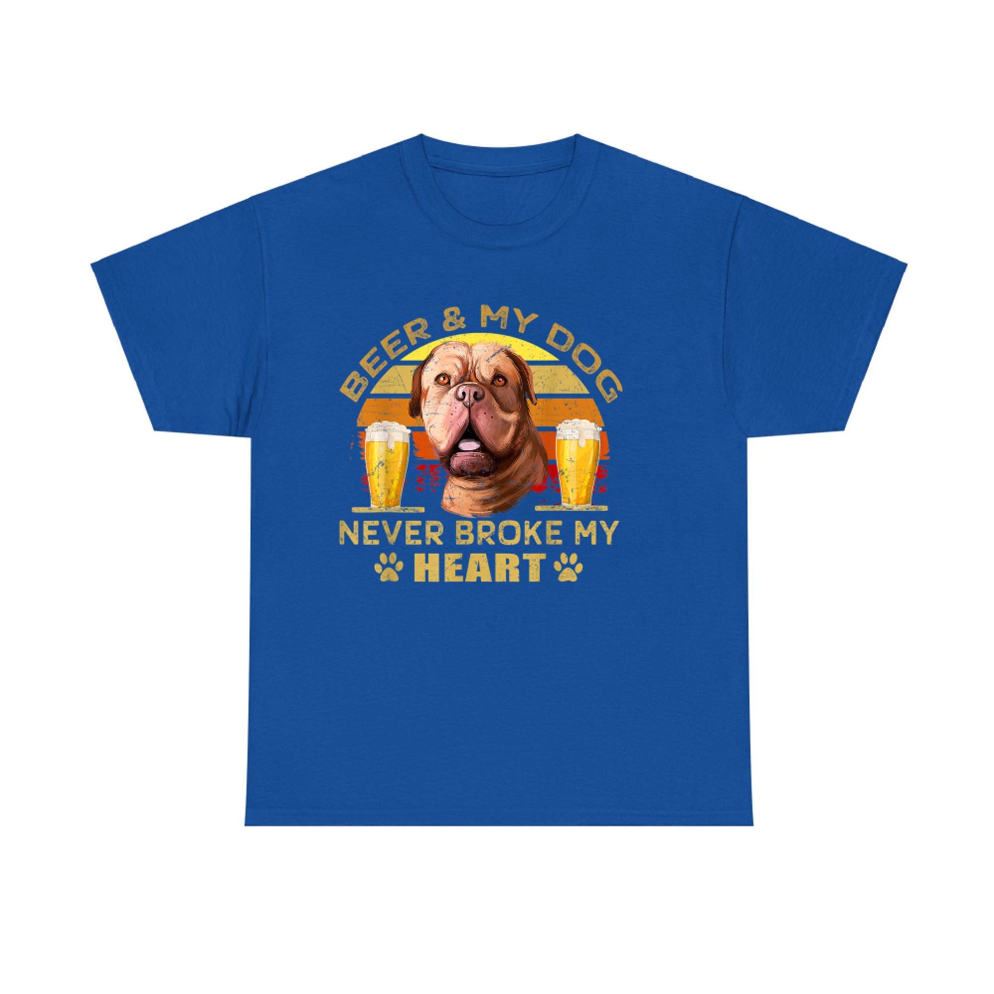 Dogs Beer & My Dog Never Broke My Heart T-shirt