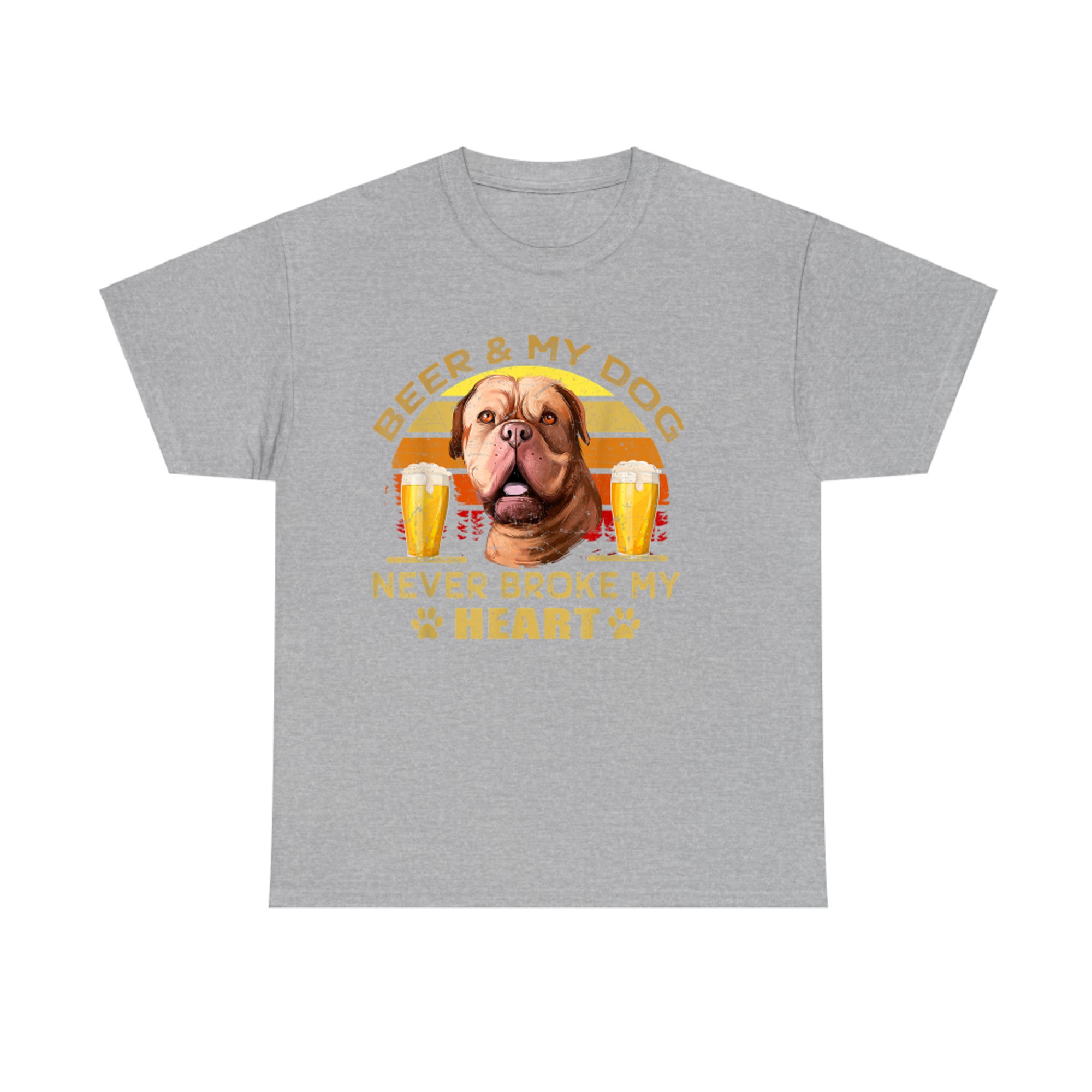 Dogs Beer & My Dog Never Broke My Heart T-shirt