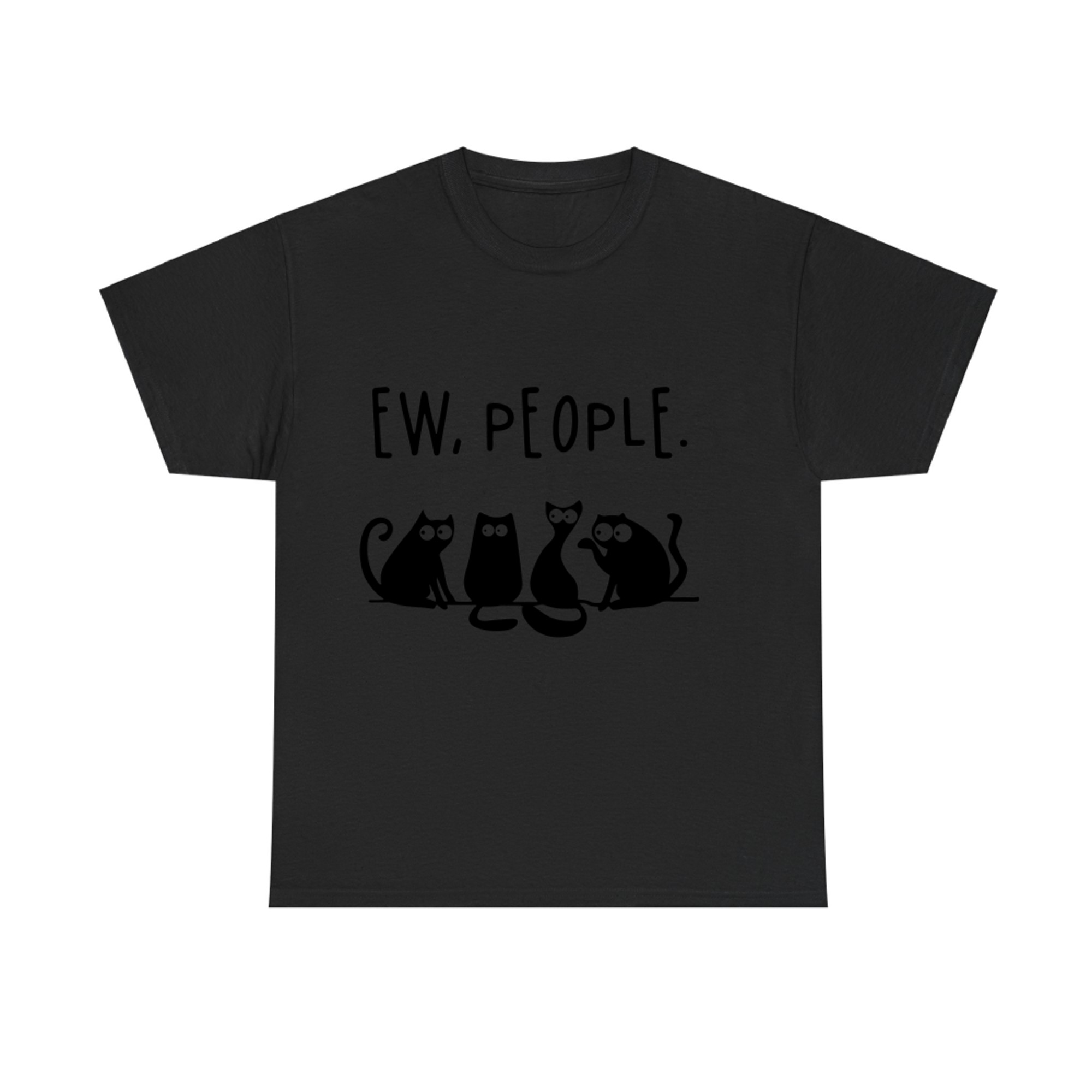 Ew People Four Funny Eyes Cat T-shirt