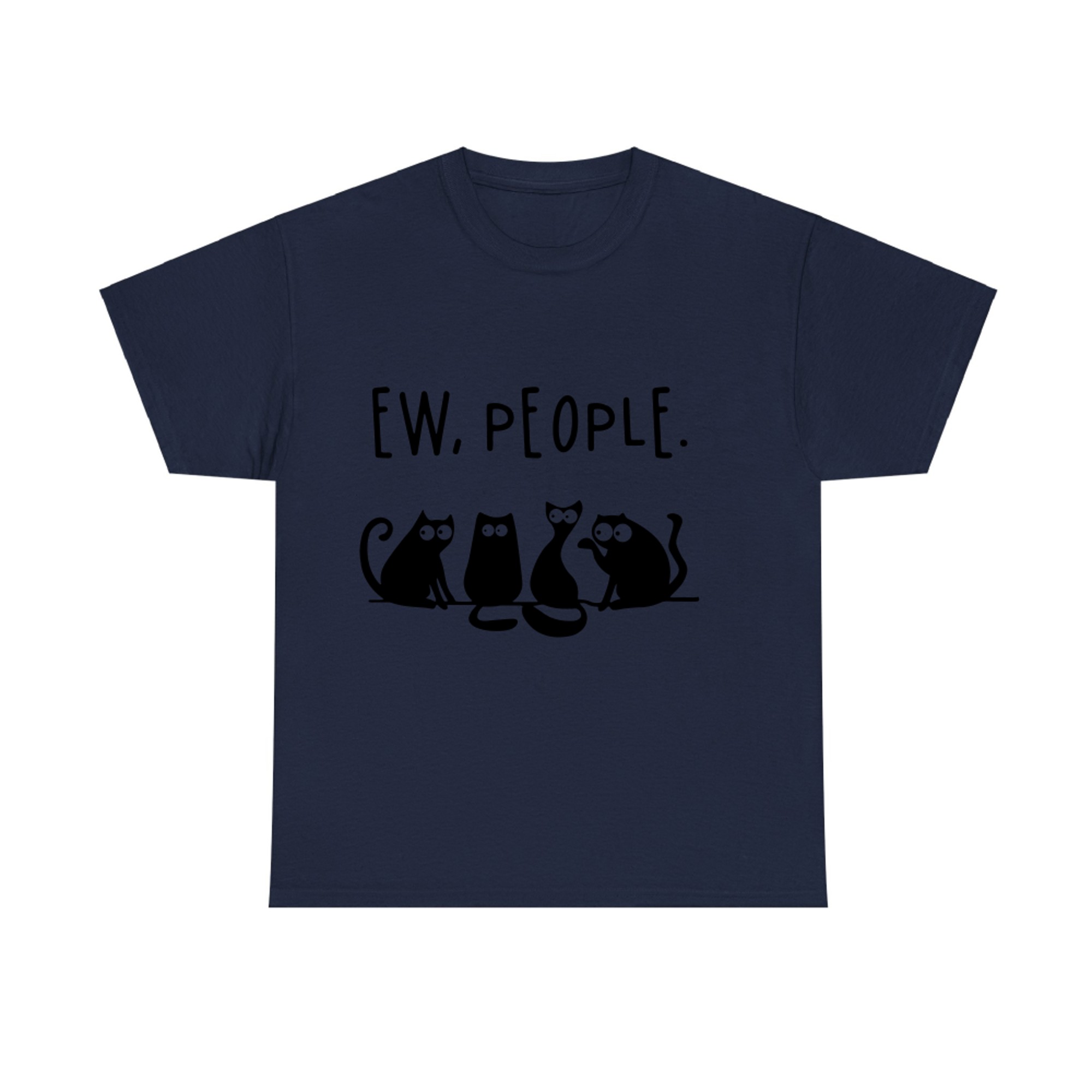 Ew People Four Funny Eyes Cat T-shirt