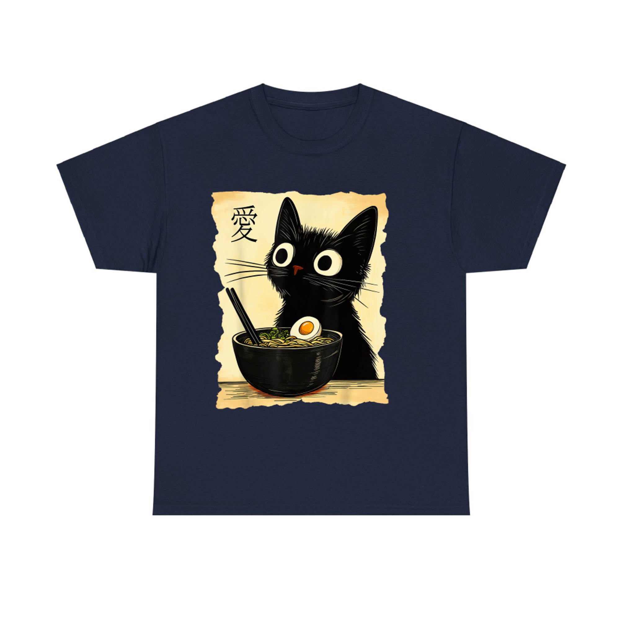 Funny Cat Ramen Graphic Japanese Kawaii Anime Cat T-shirt