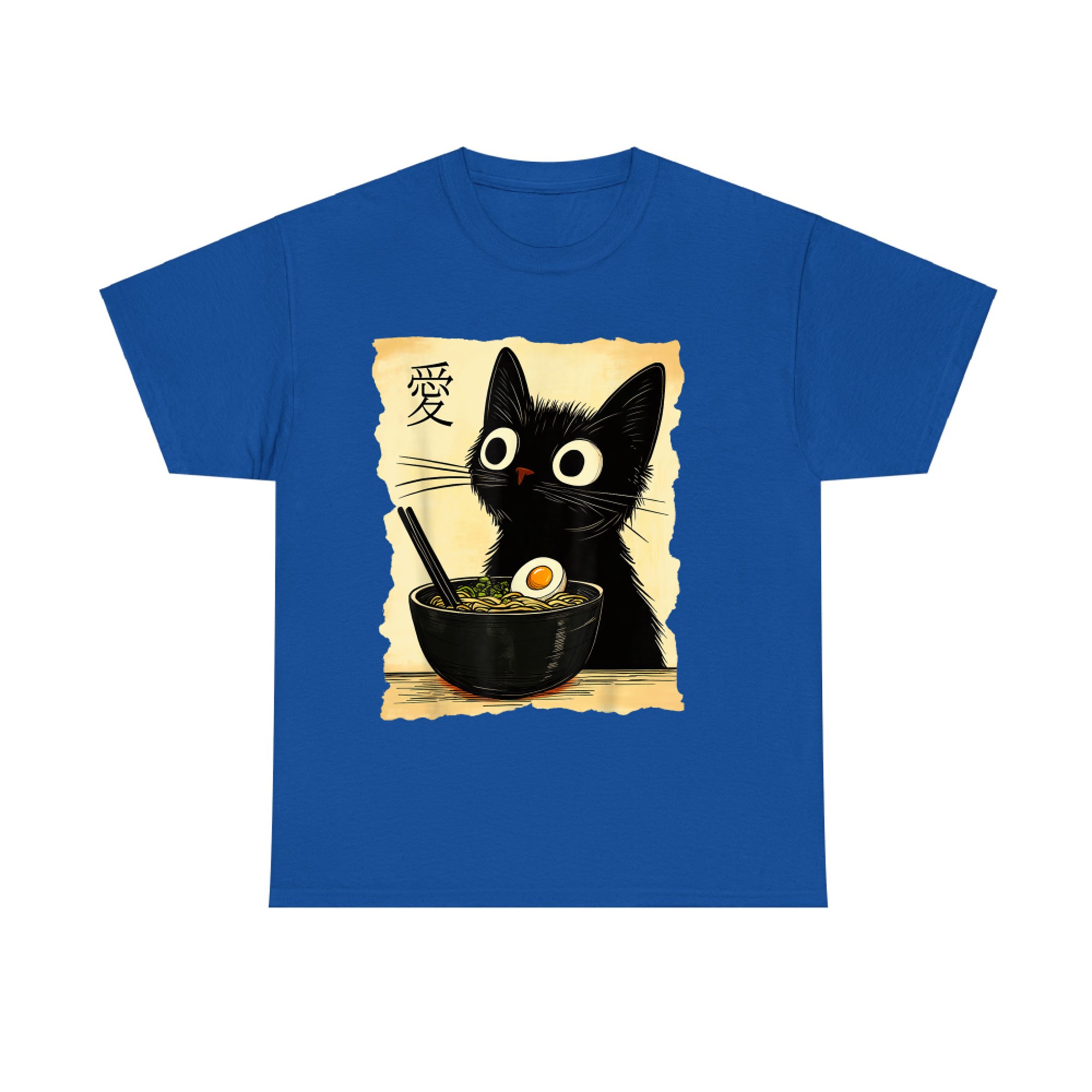 Funny Cat Ramen Graphic Japanese Kawaii Anime Cat T-shirt