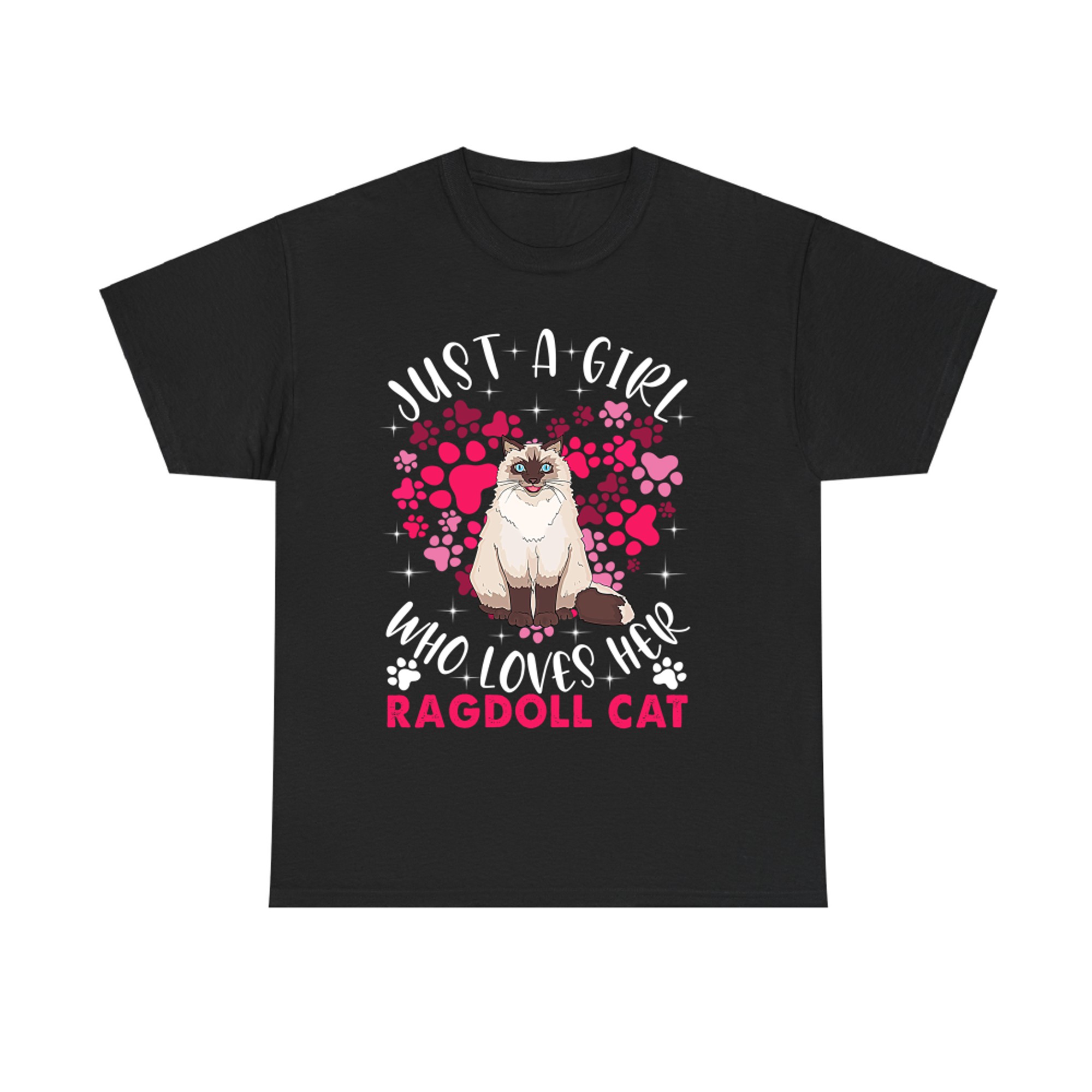 Girl Who Loves Her Ragdoll Cat T-shirt