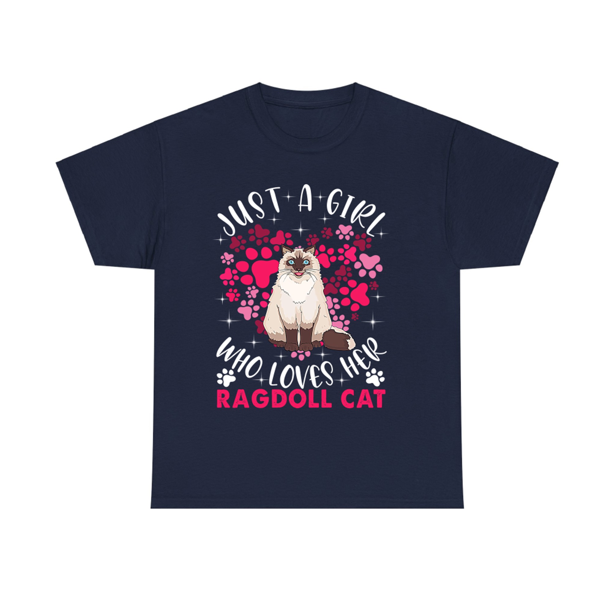 Girl Who Loves Her Ragdoll Cat T-shirt
