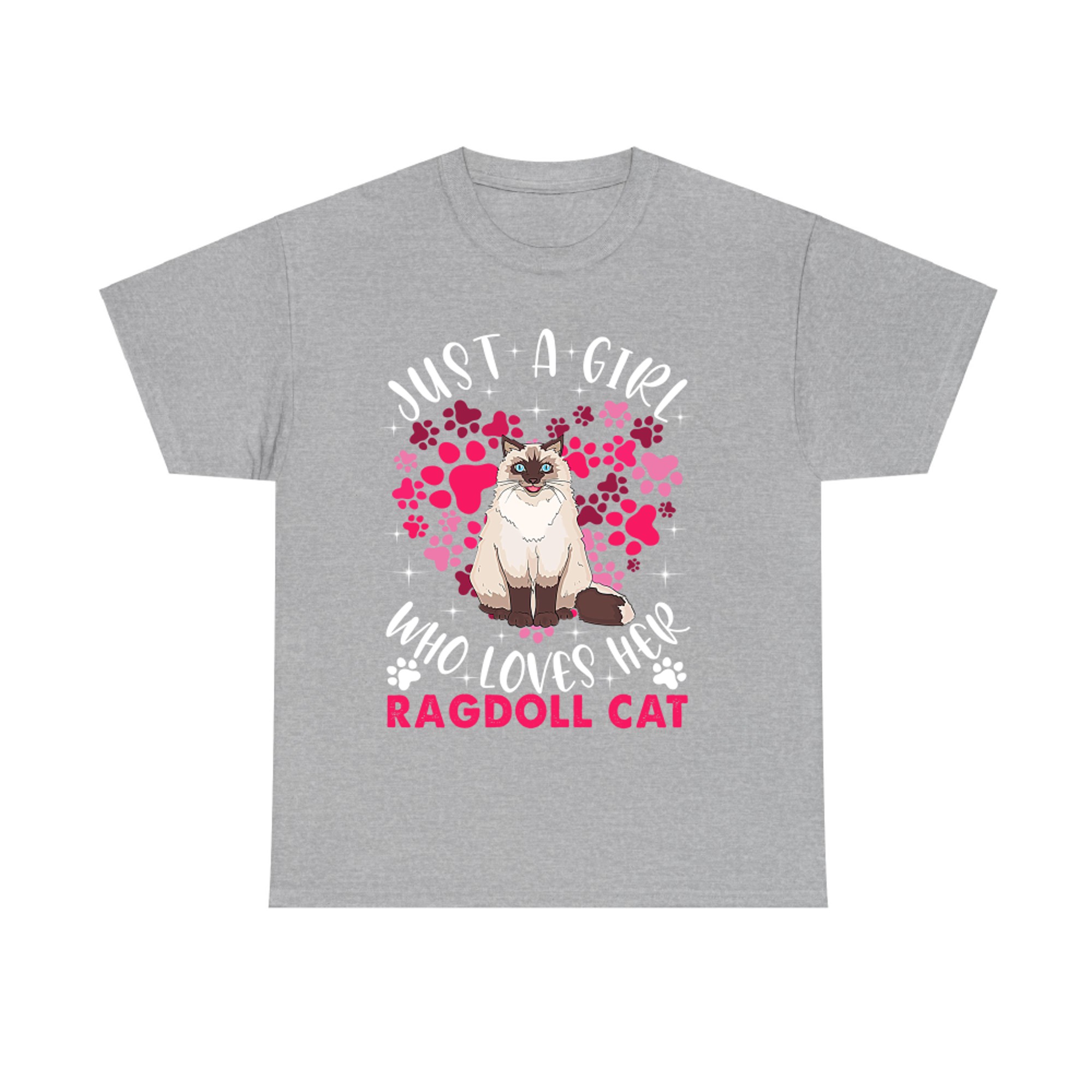 Girl Who Loves Her Ragdoll Cat T-shirt